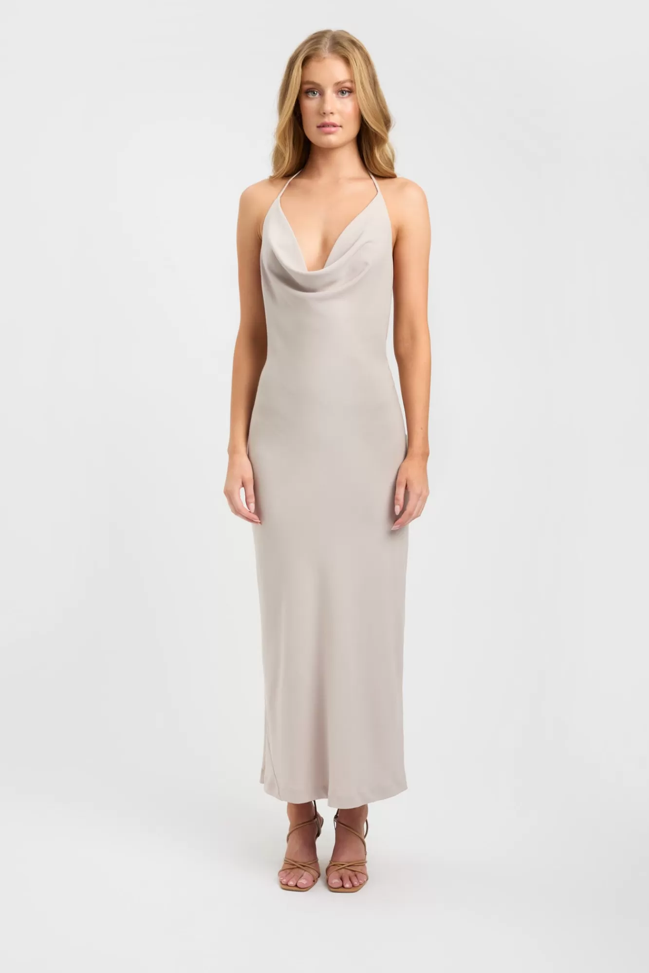 KOOKAÏ Koko Halter Dress Oat Flash Sale