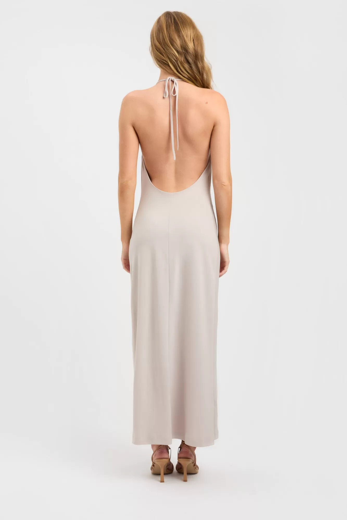 KOOKAÏ Koko Halter Dress Oat Flash Sale