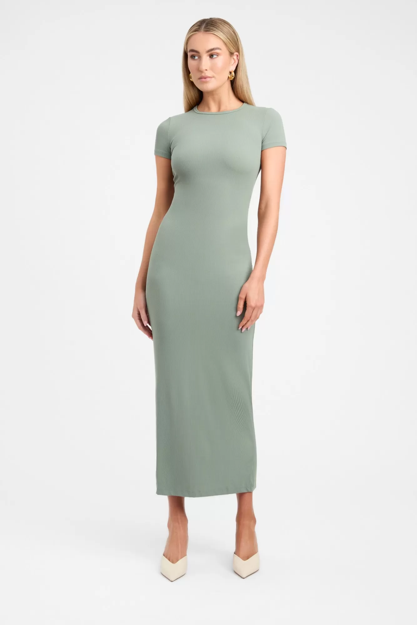 KOOKAÏ Lani Midi Dress Basil Green Flash Sale