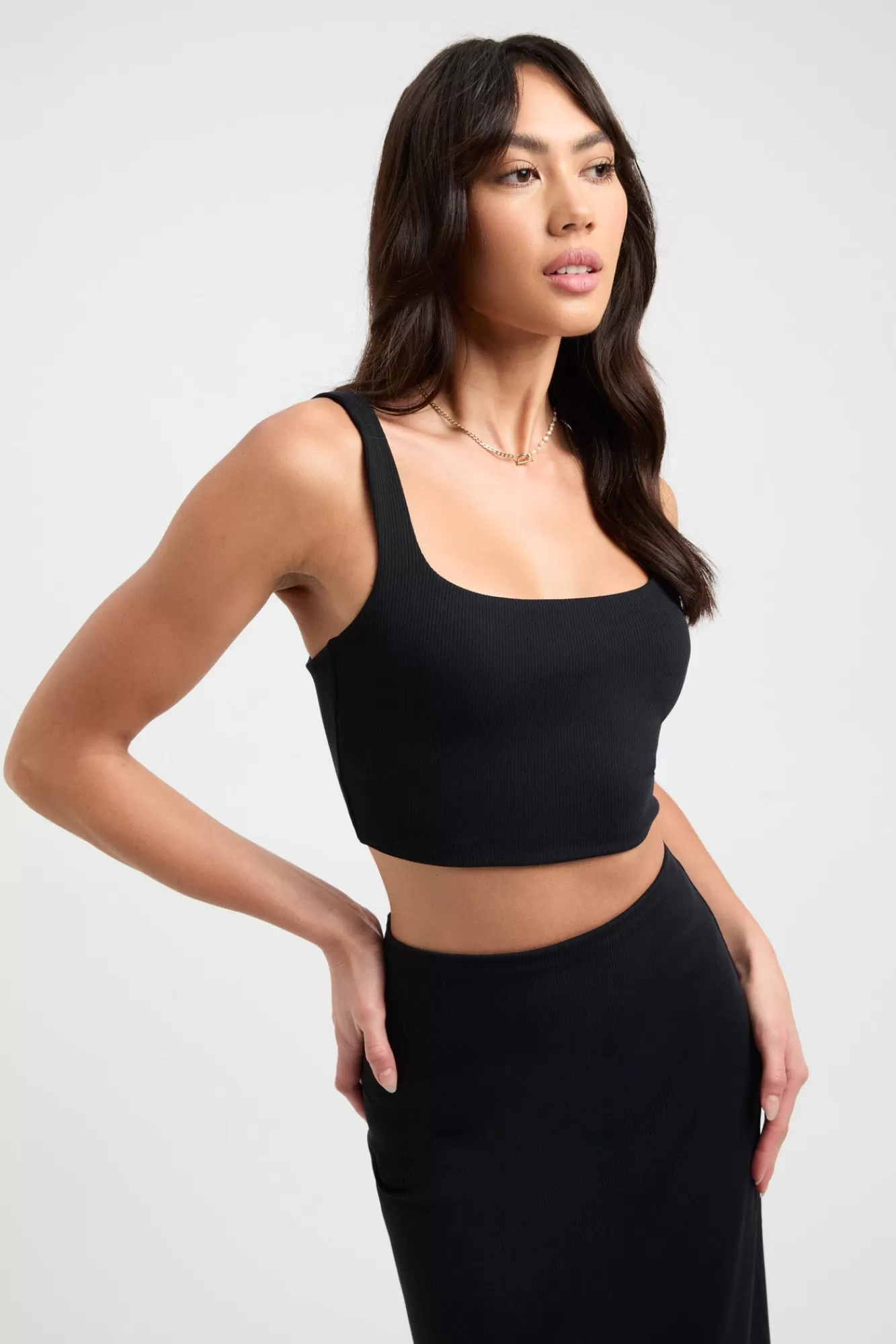 KOOKAÏ Laura Crop Black Clearance