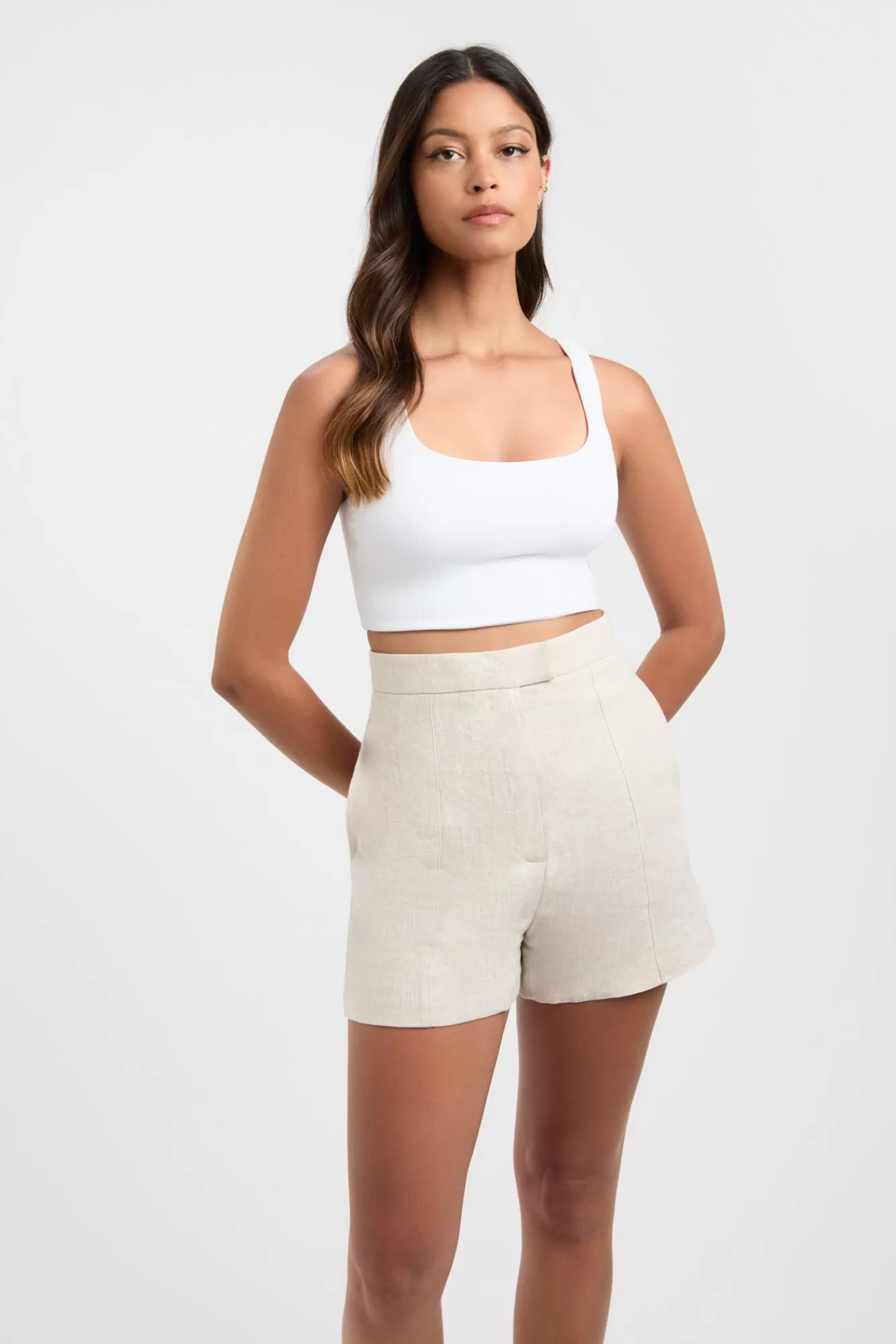 KOOKAÏ Laura Crop White Clearance