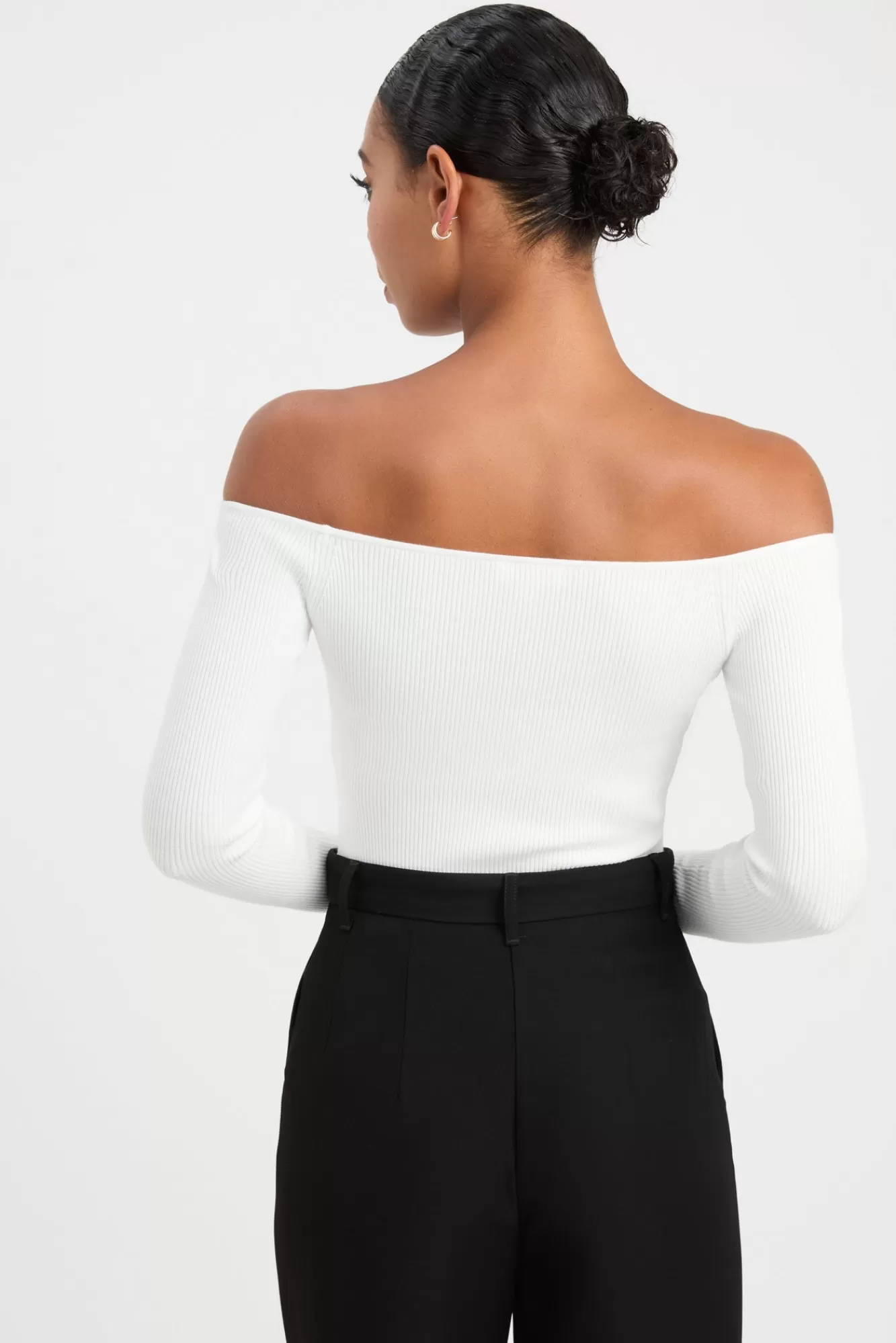 KOOKAÏ Lola Off Shoulder Top White Clearance