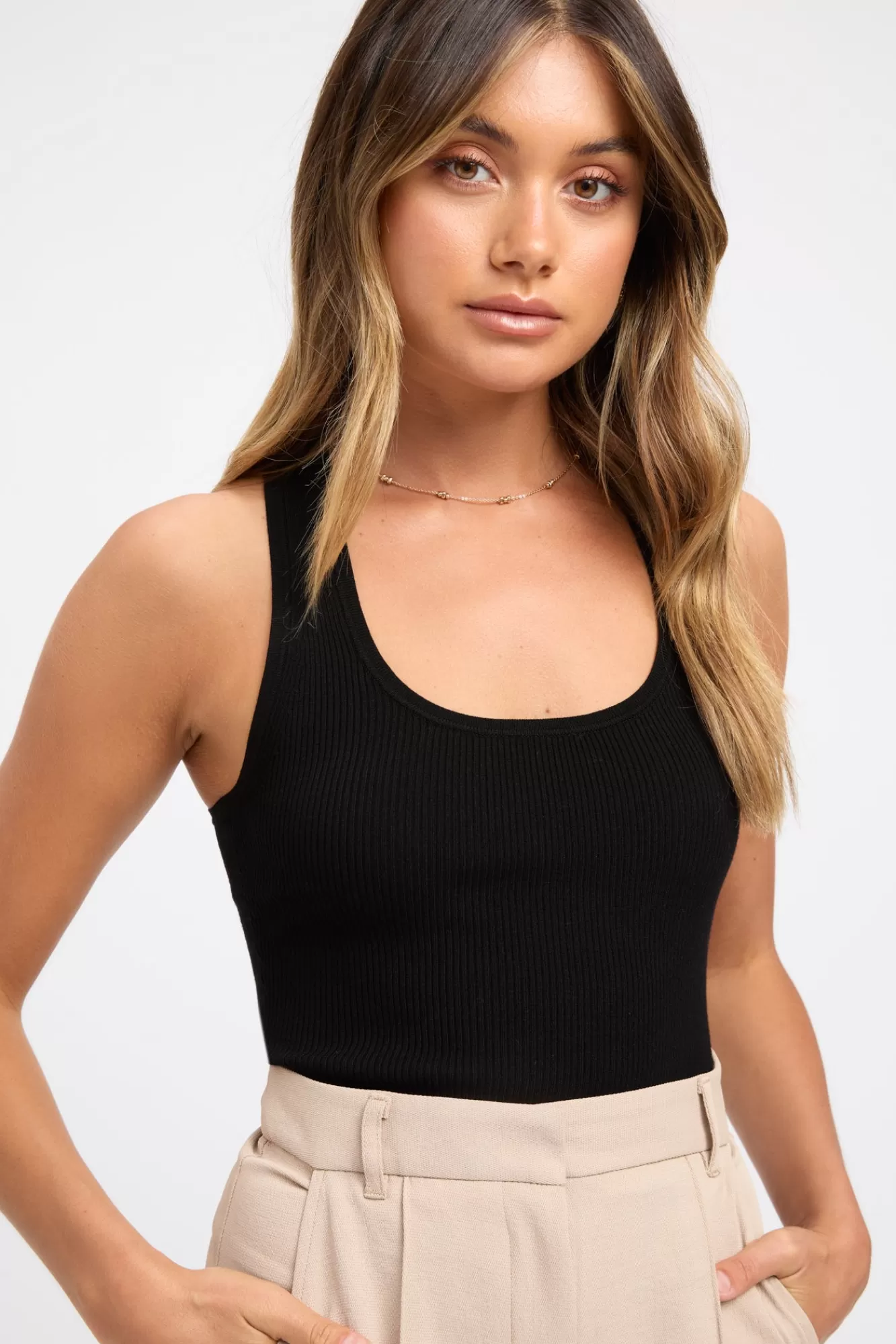 KOOKAÏ Lola Staple Tank Black Clearance