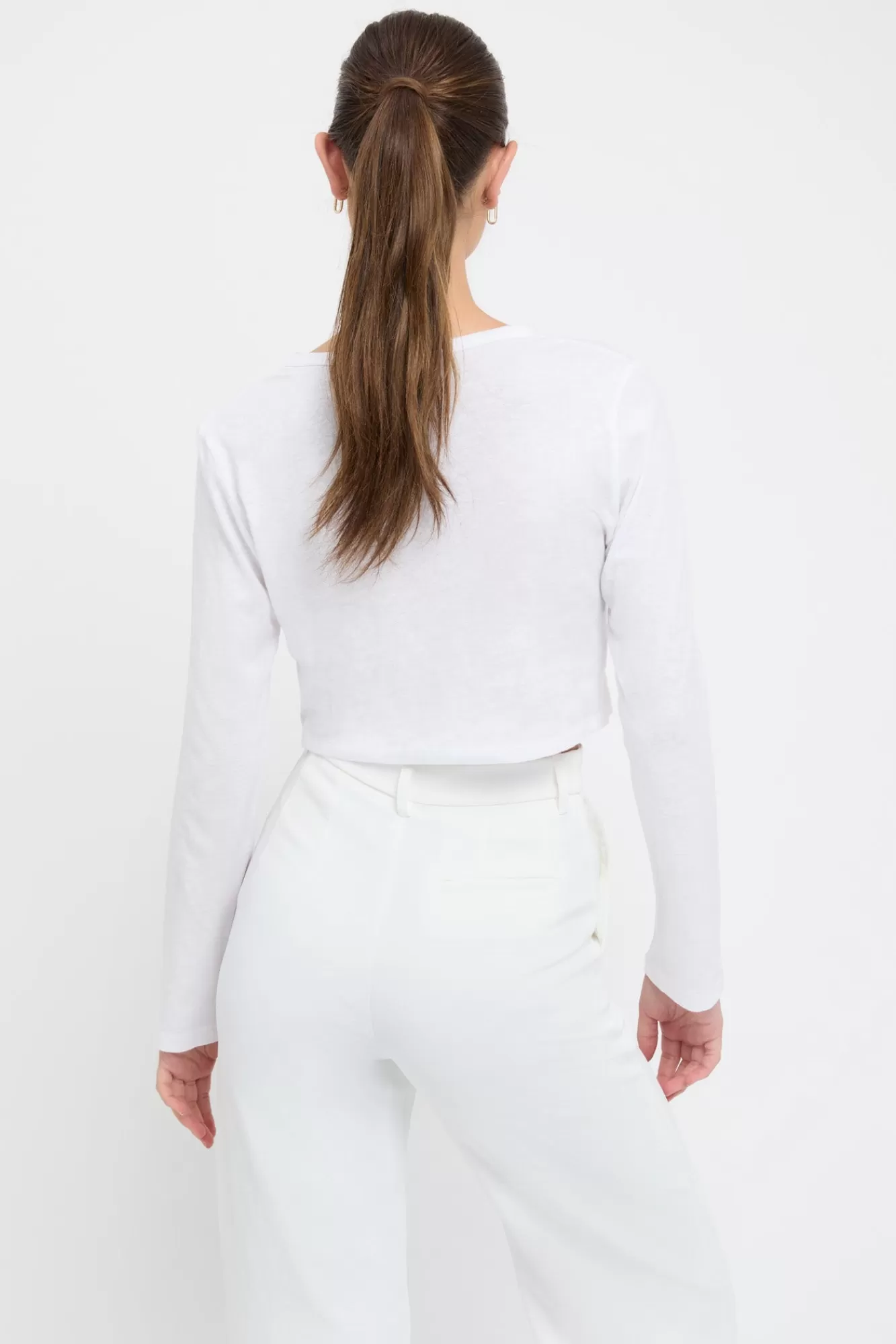 KOOKAÏ Lucienne Long Sleeve Top White Cheap