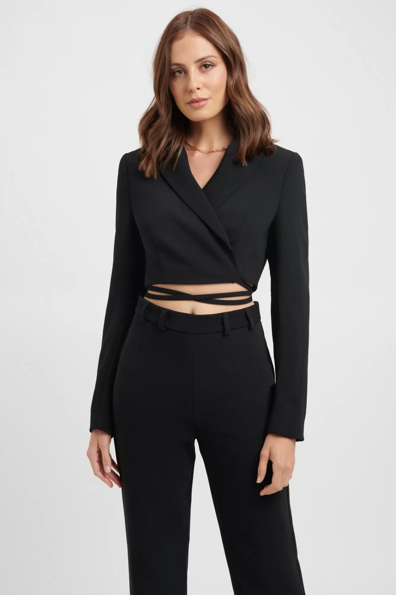 KOOKAÏ Lux Crop Blazer Black Sale