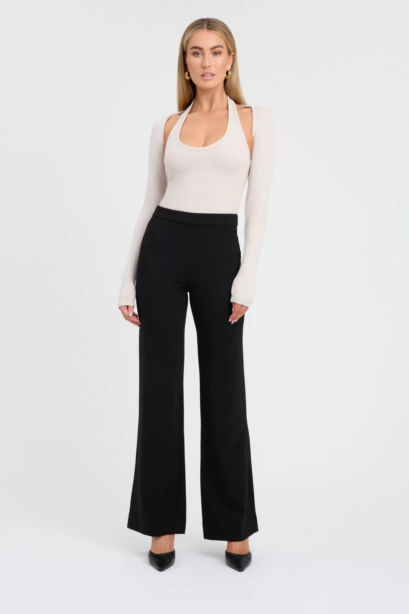 KOOKAÏ Lux Long Flare Pants Black Shop