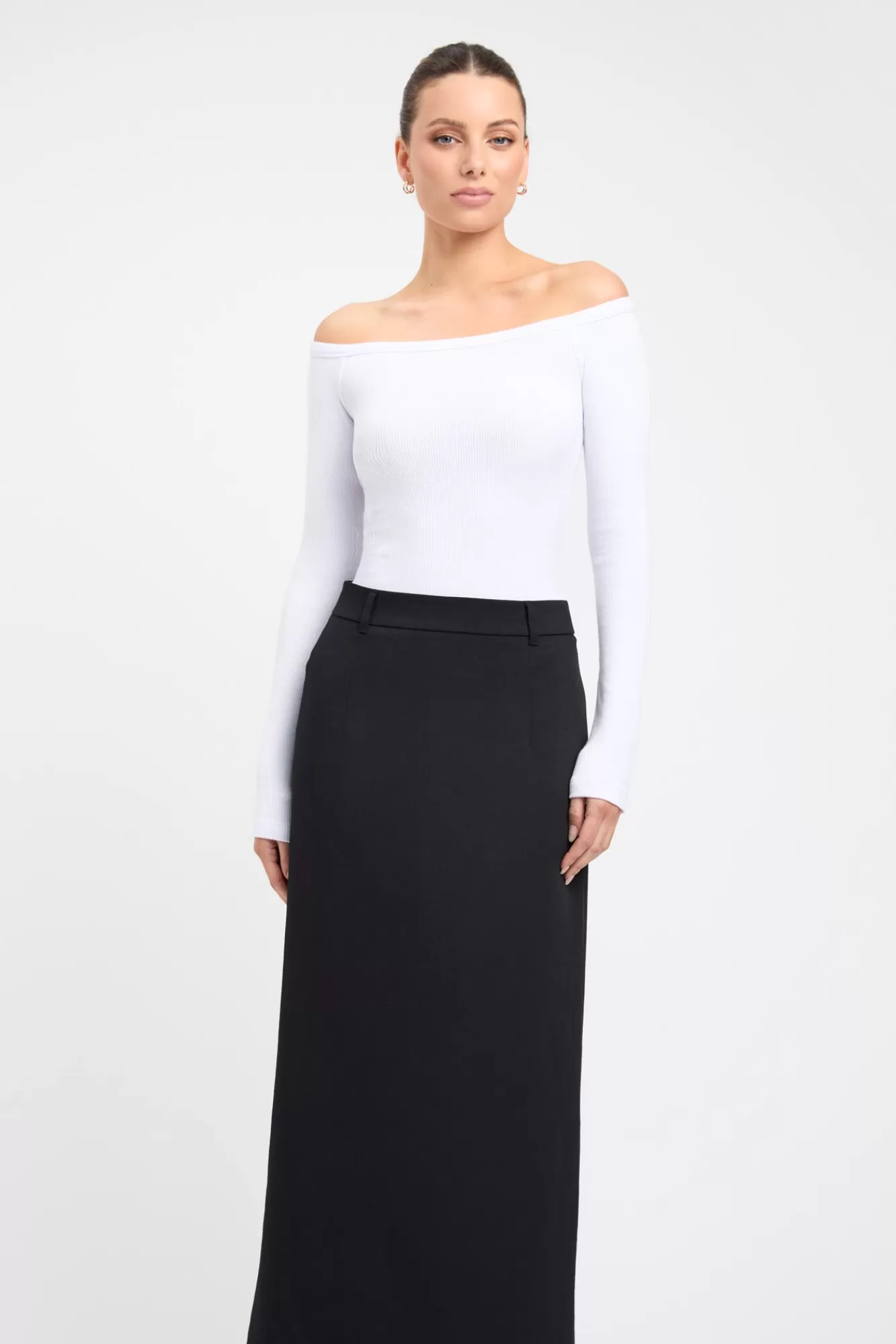 KOOKAÏ Madison Off Shoulder Top White Sale