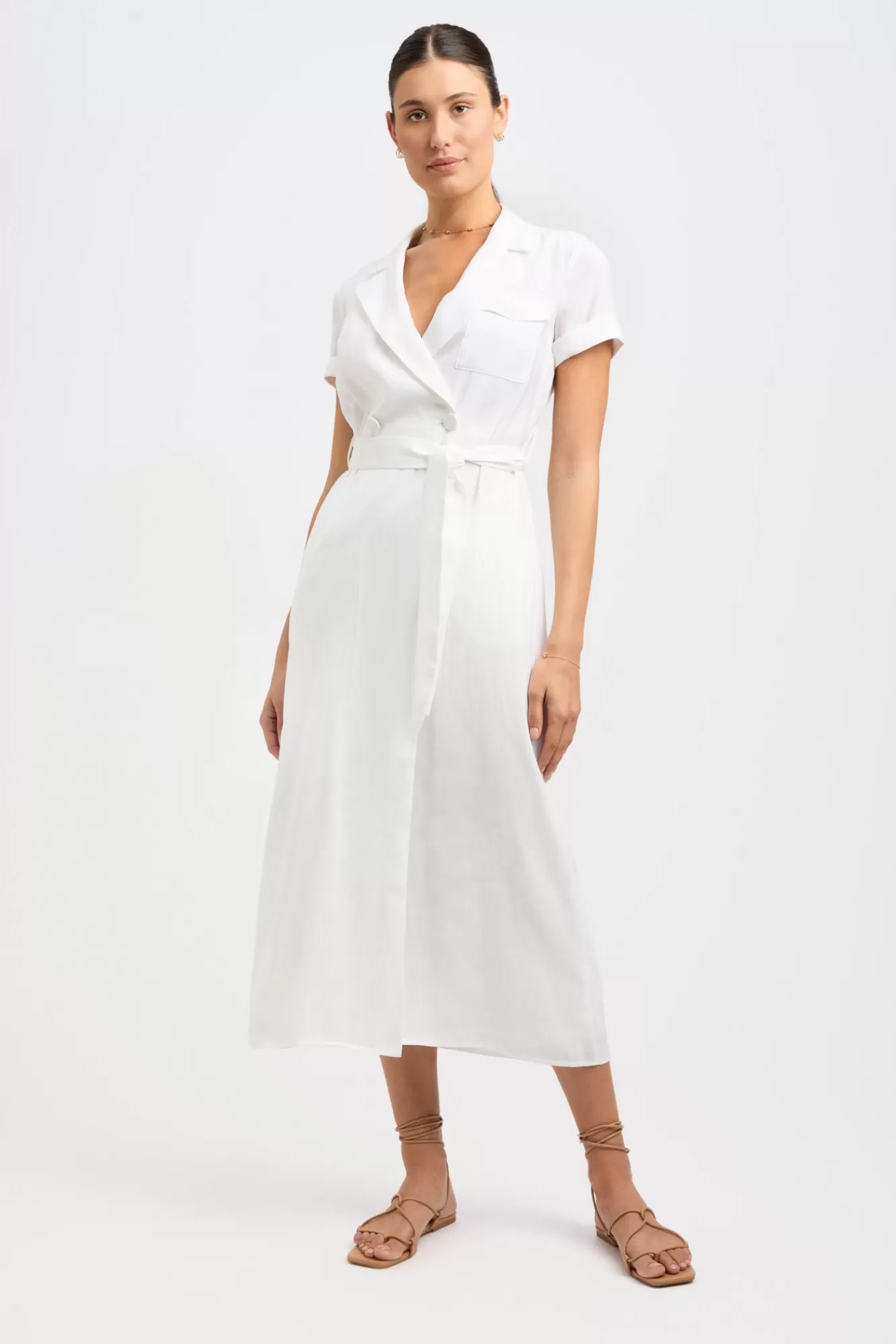 KOOKAÏ Madrid Shirt Dress Bright White Clearance