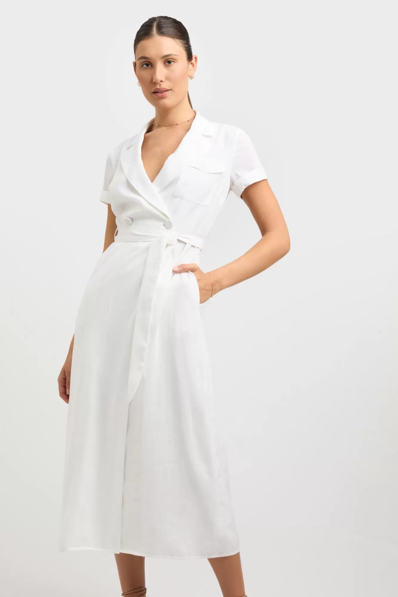 KOOKAÏ Madrid Shirt Dress Bright White Clearance