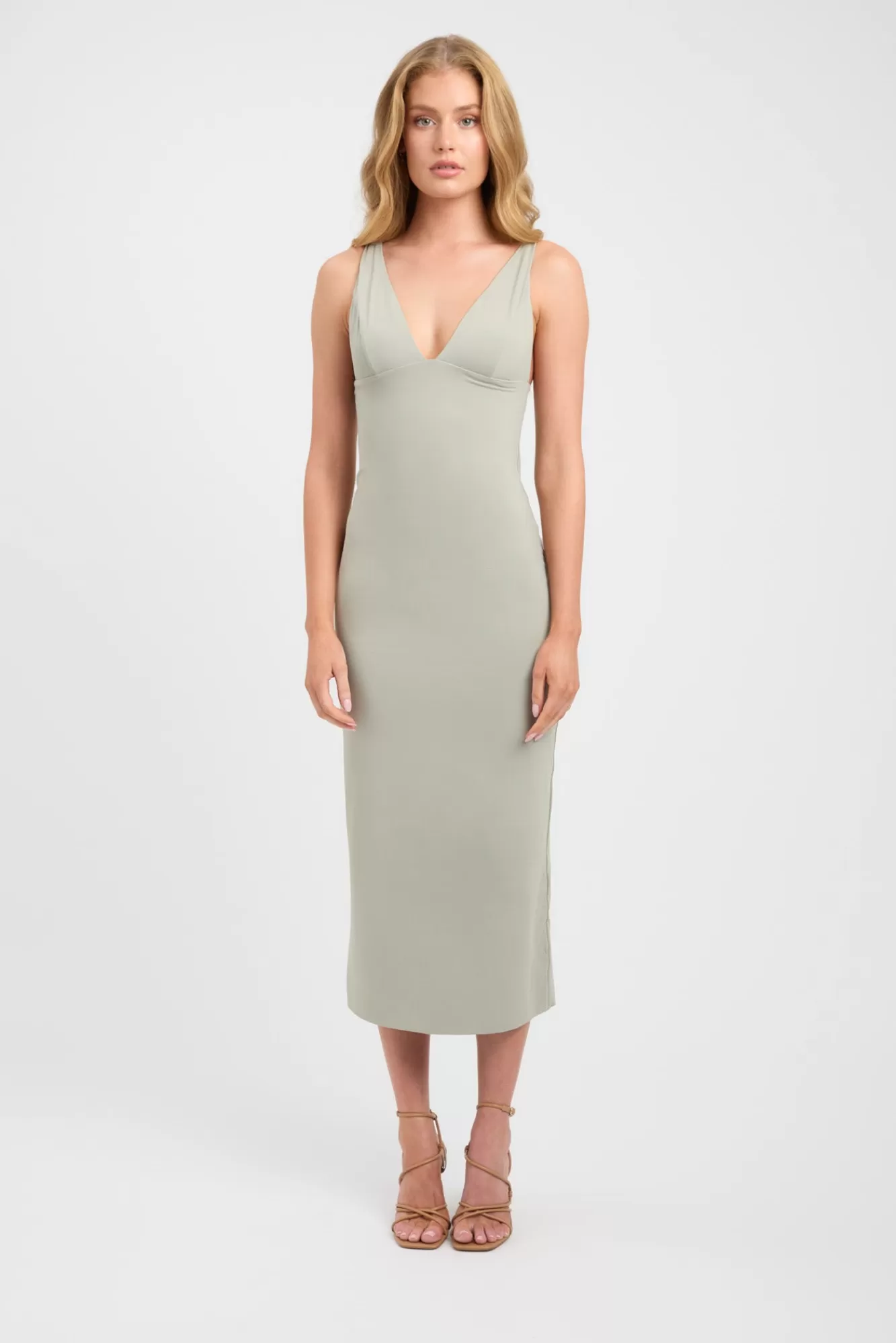 KOOKAÏ Magy Midi Dress Olive Smoke Hot