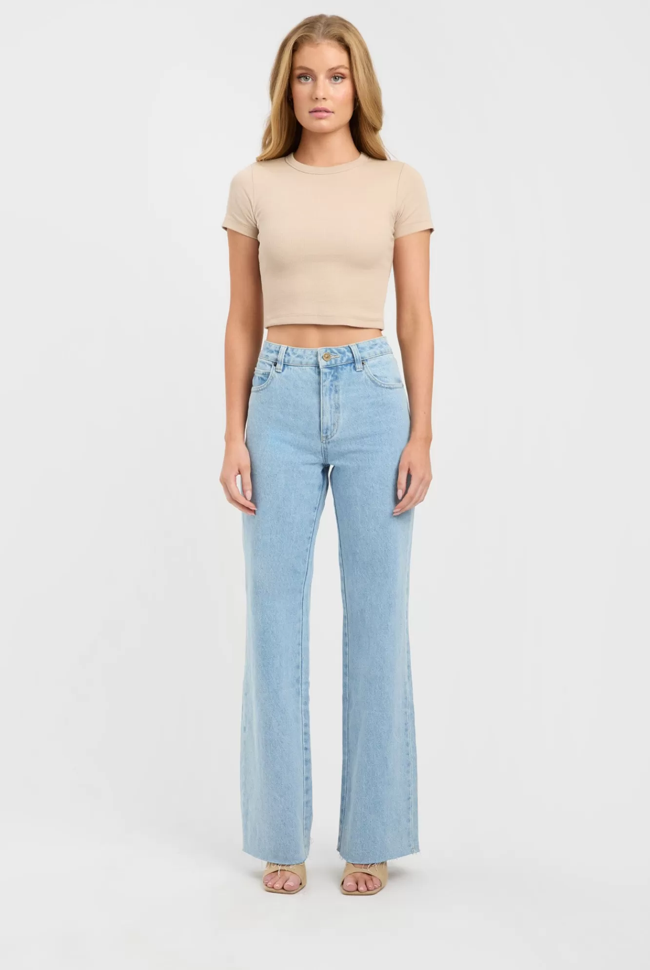 KOOKAÏ Marnie Crop Smoke Beige Cheap