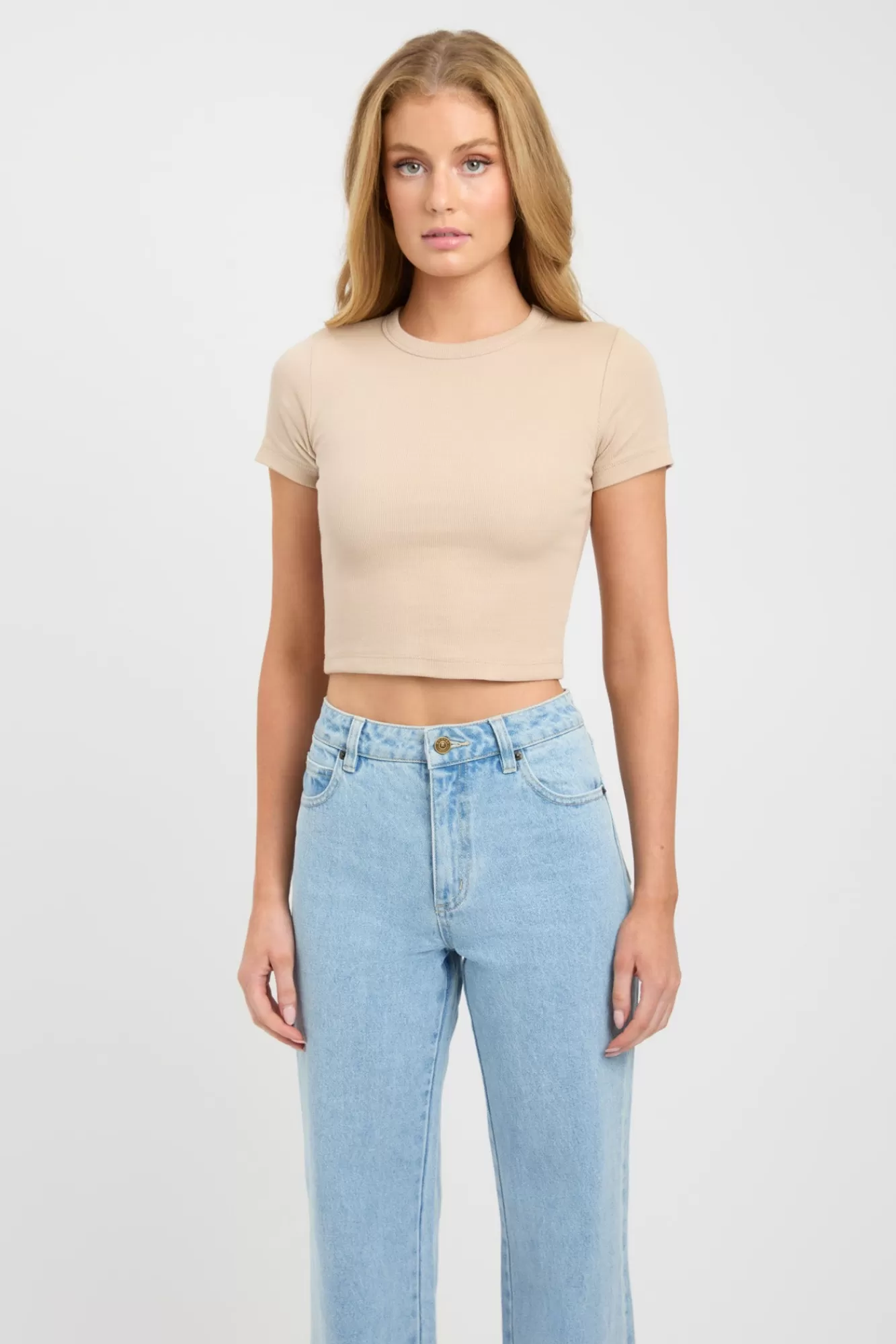 KOOKAÏ Marnie Crop Smoke Beige Cheap