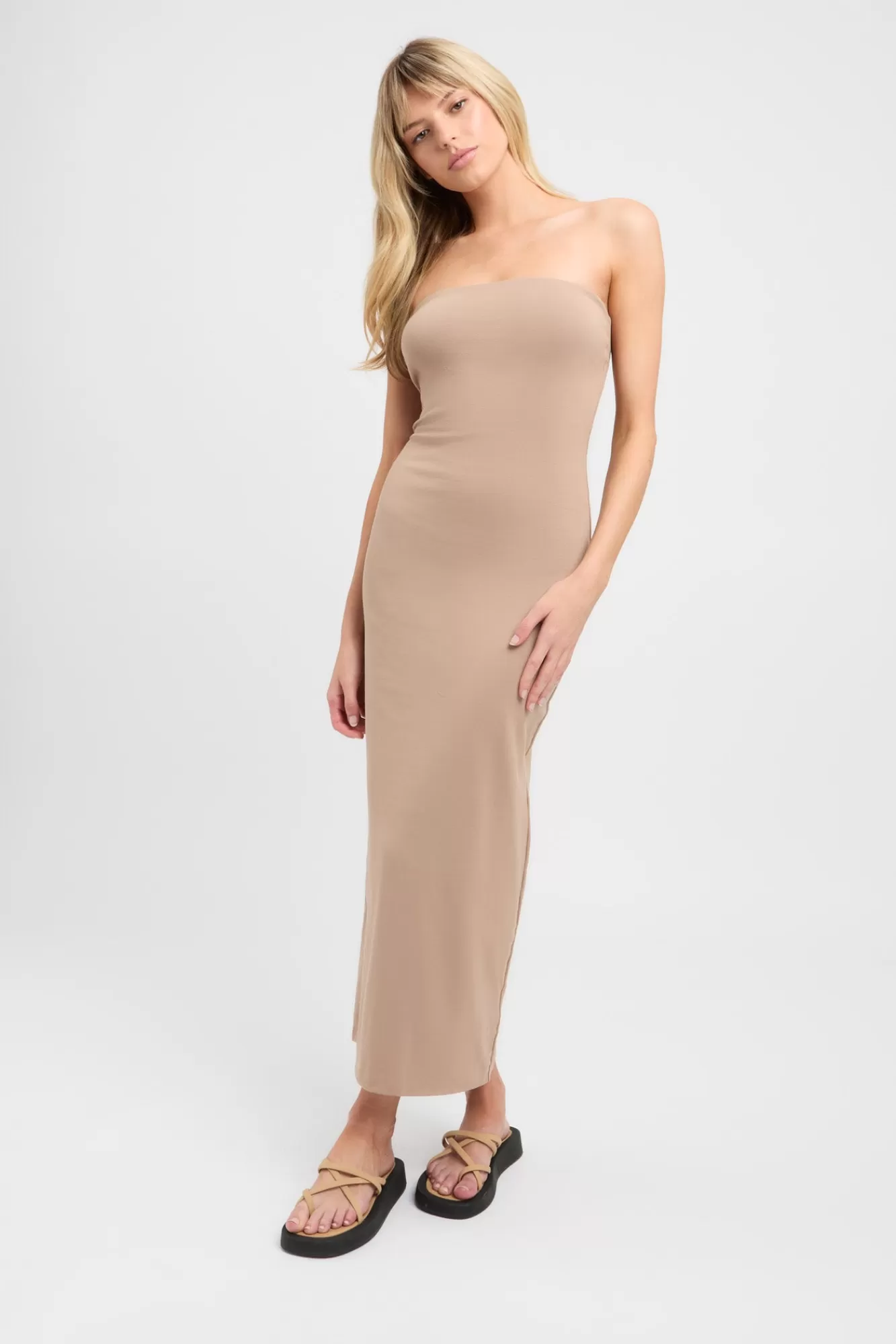 KOOKAÏ Matilda Maxi Dress Toasted Birch Flash Sale