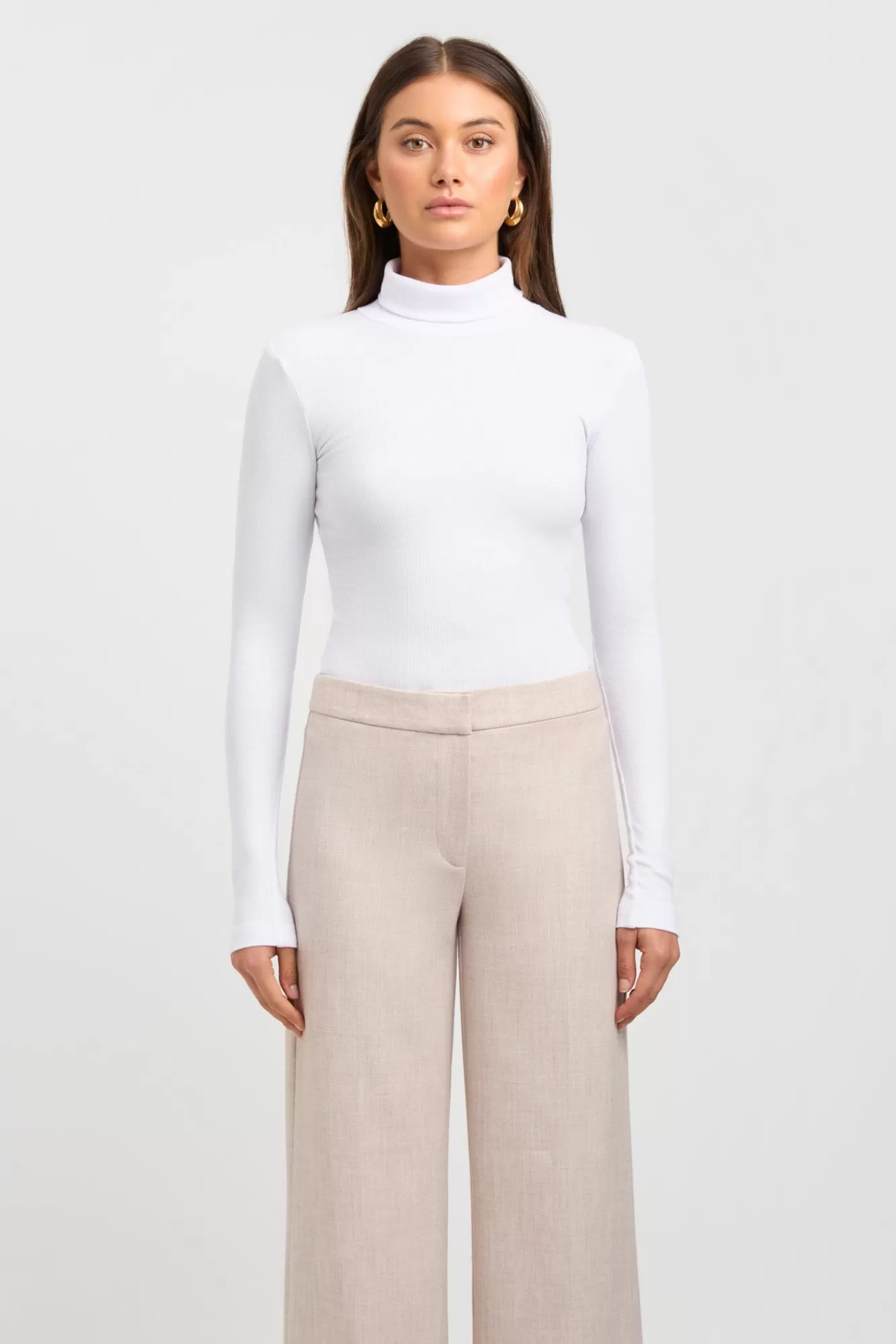 KOOKAÏ Mattie Turtleneck Top White Fashion