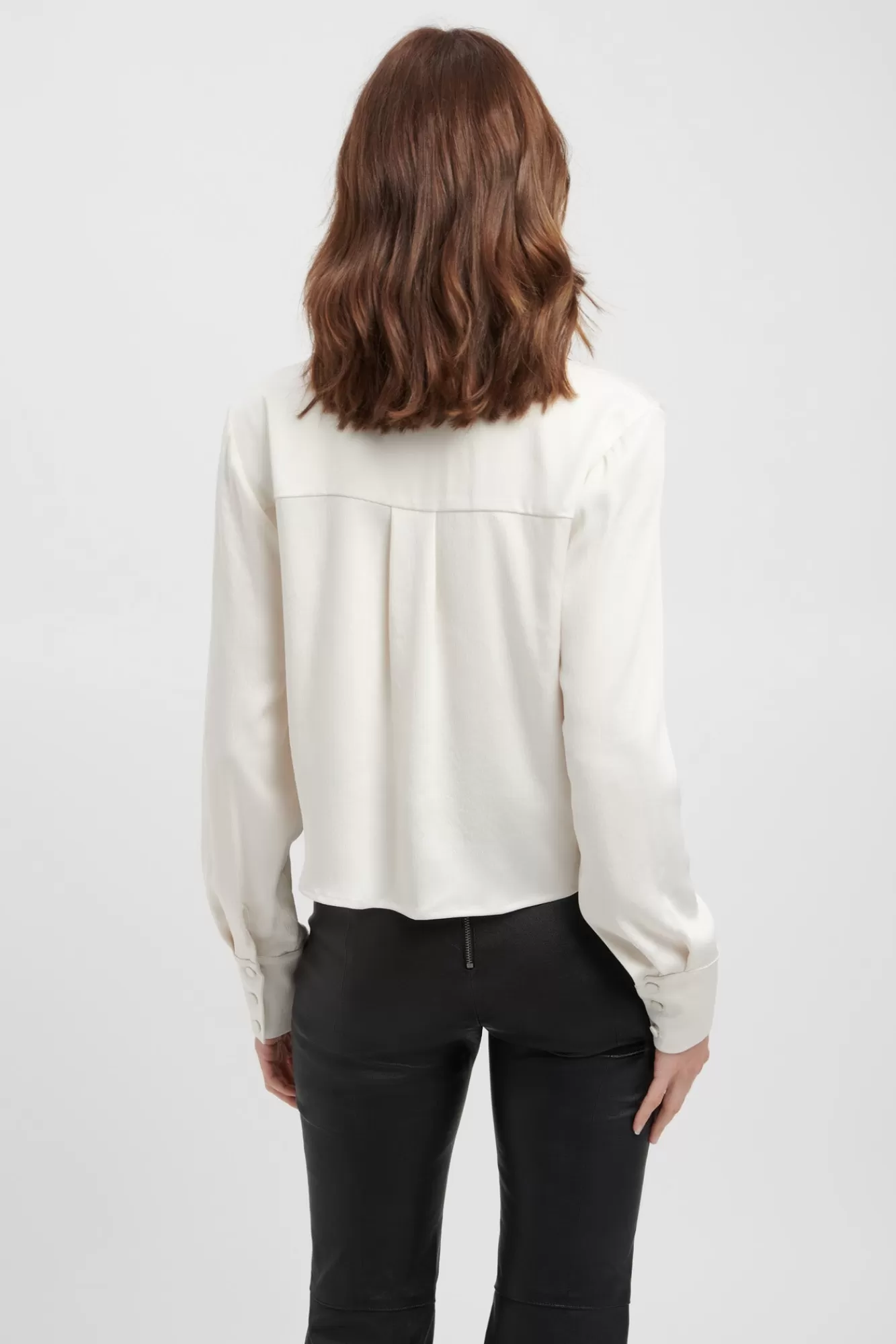 KOOKAÏ Milan Cropped Shirt Ivory Cheap