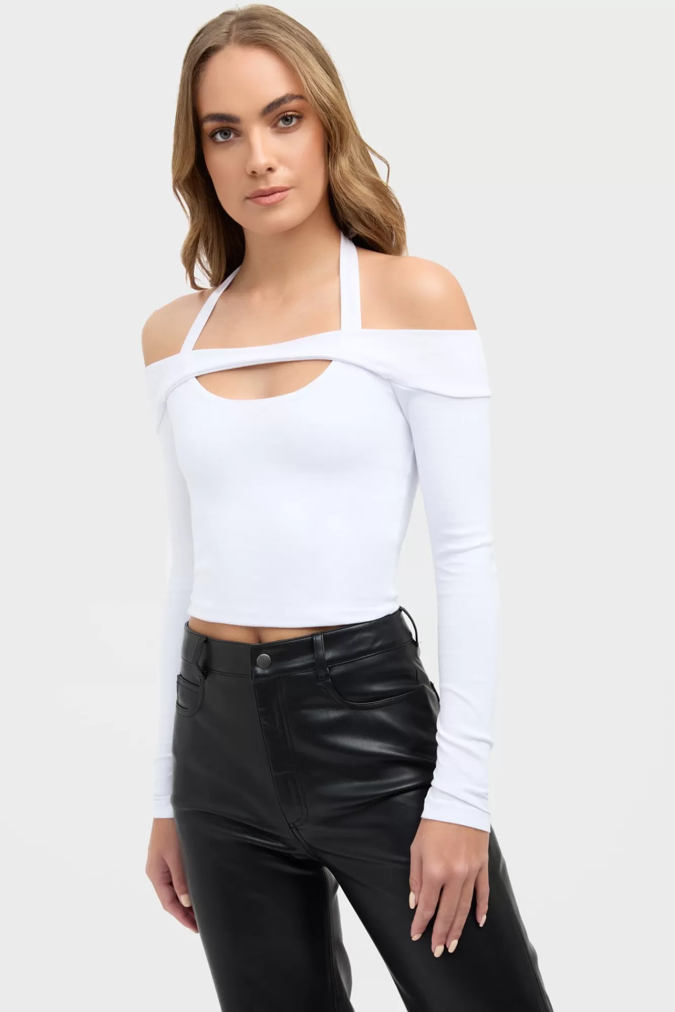 KOOKAÏ Nessa Long Sleeve Top White Store