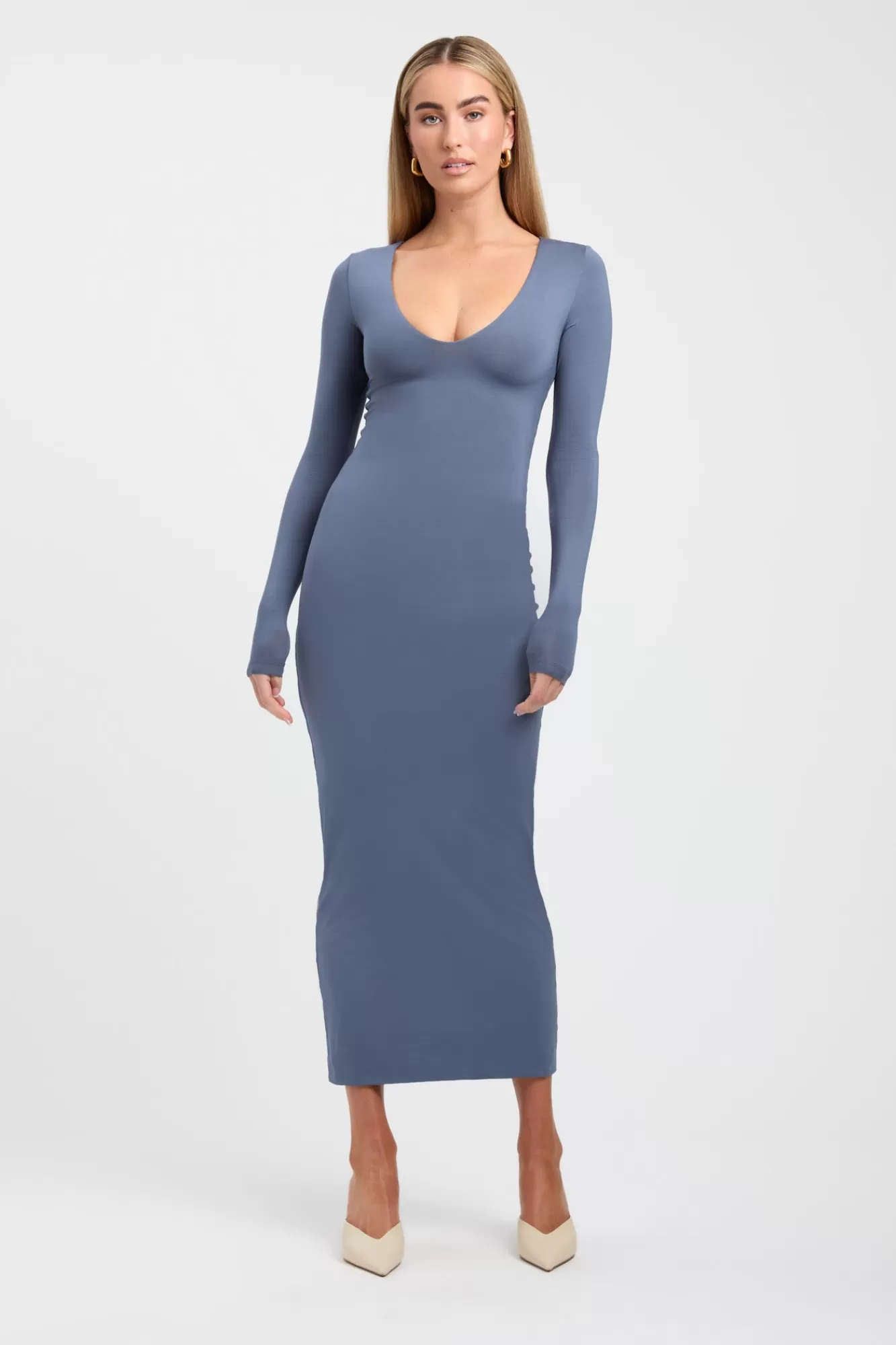 KOOKAÏ Olivia Midi Dress Steel Blue Hot