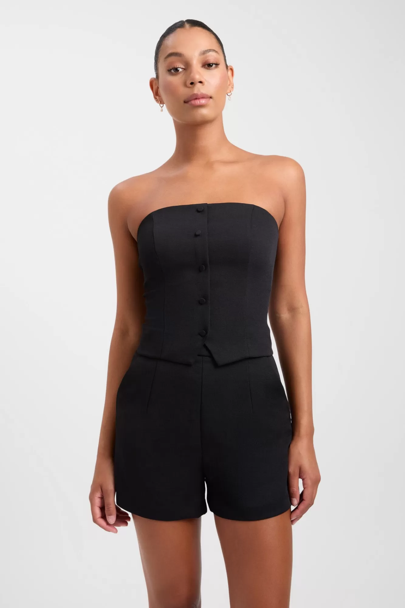 KOOKAÏ Oyster Button Corset Black Flash Sale