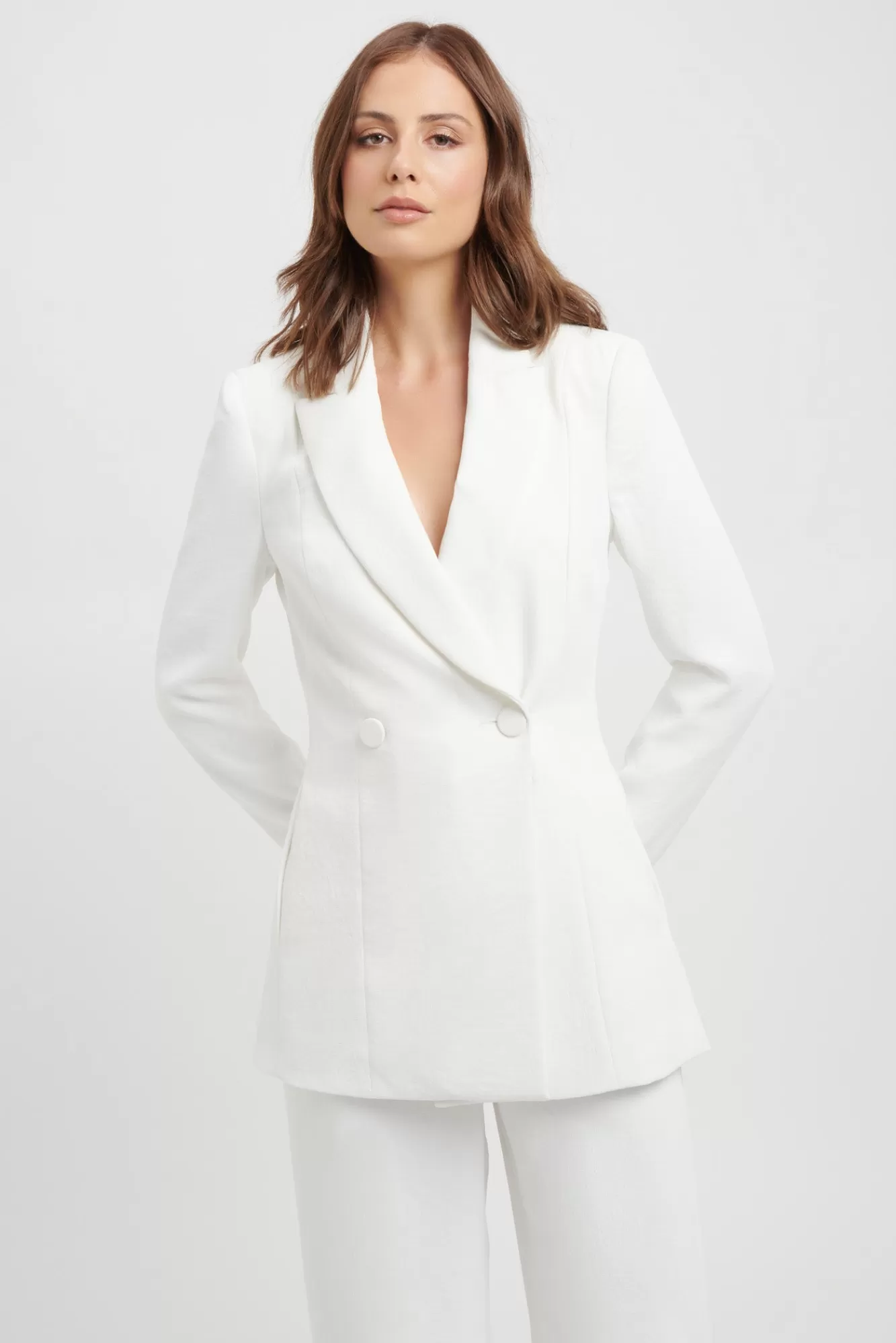 KOOKAÏ Oyster Slim Blazer Natural White Clearance