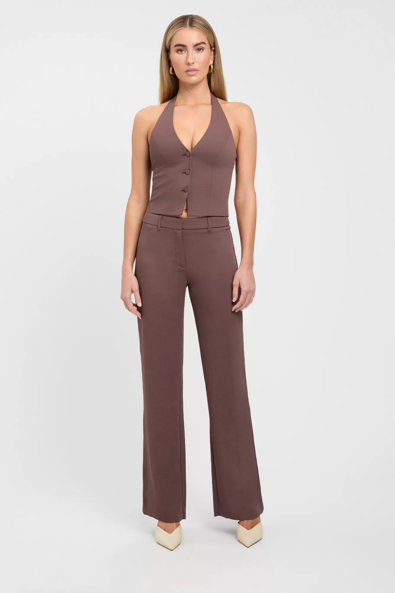 KOOKAÏ Oyster Staple Vest Mocha Cheap