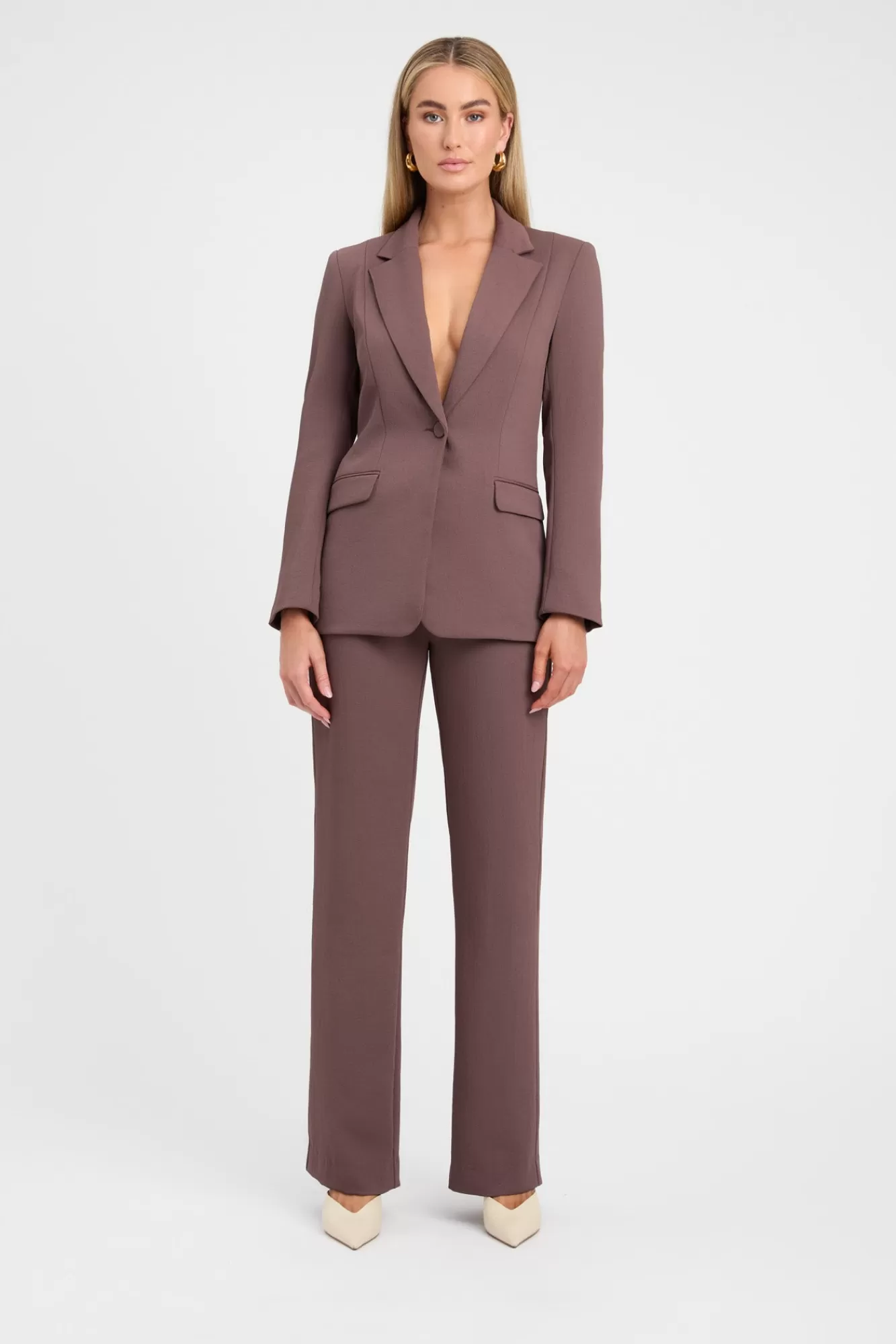 KOOKAÏ Oyster Suit Blazer Mocha Cheap