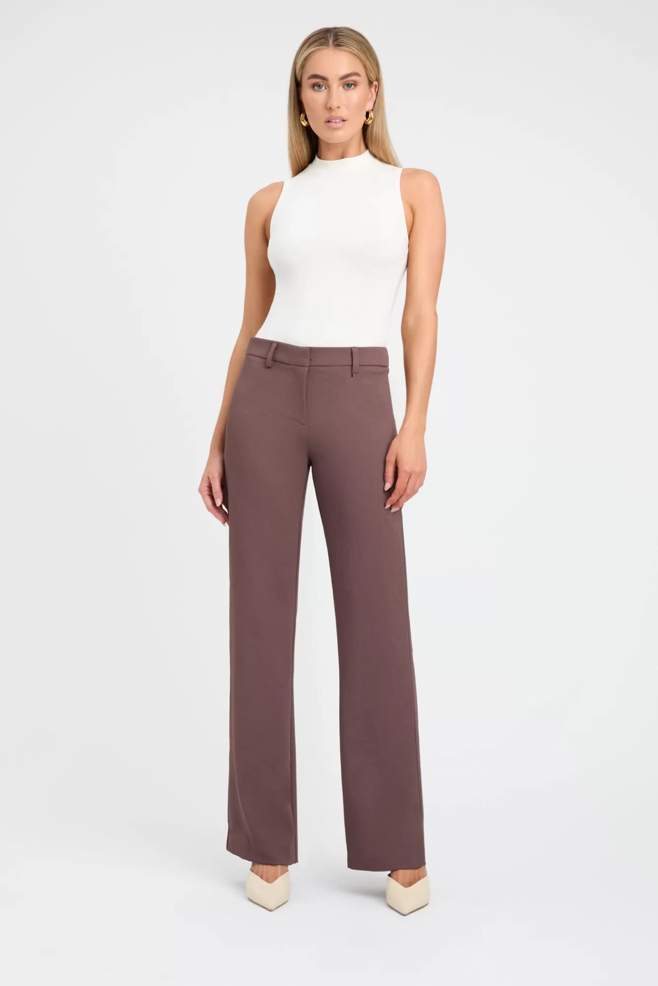 KOOKAÏ Oyster Suit Pant Mocha Best