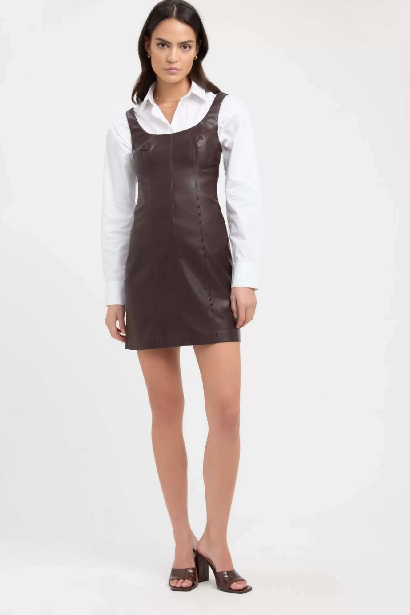 KOOKAÏ Phoenix Mini Dress Chocolate Discount