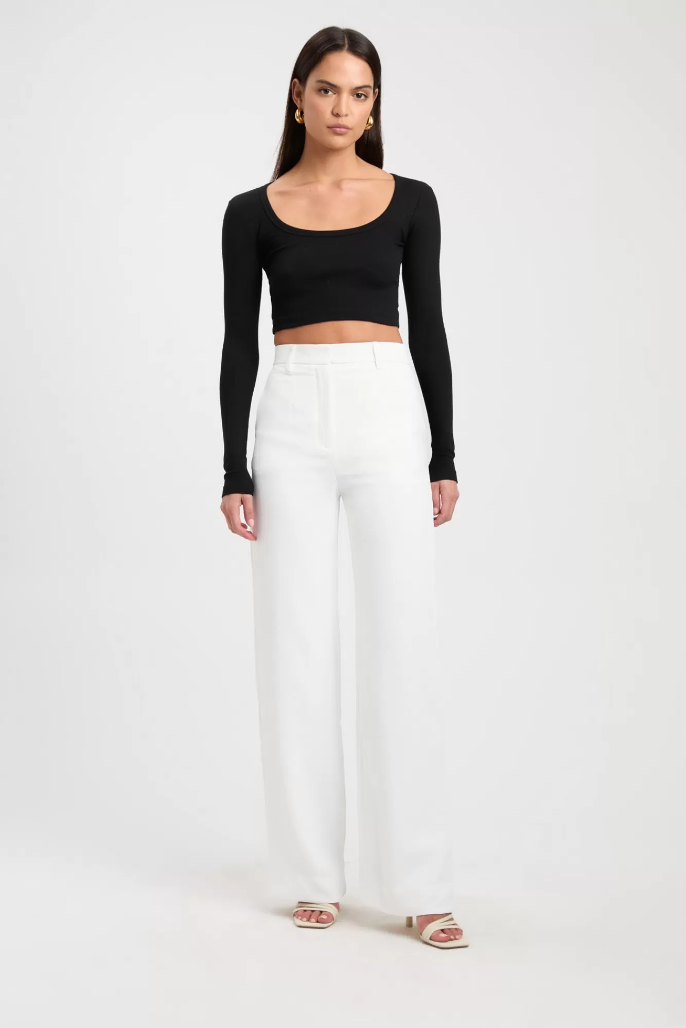 KOOKAÏ Quinnie Long Sleeve Crop Black Best Sale