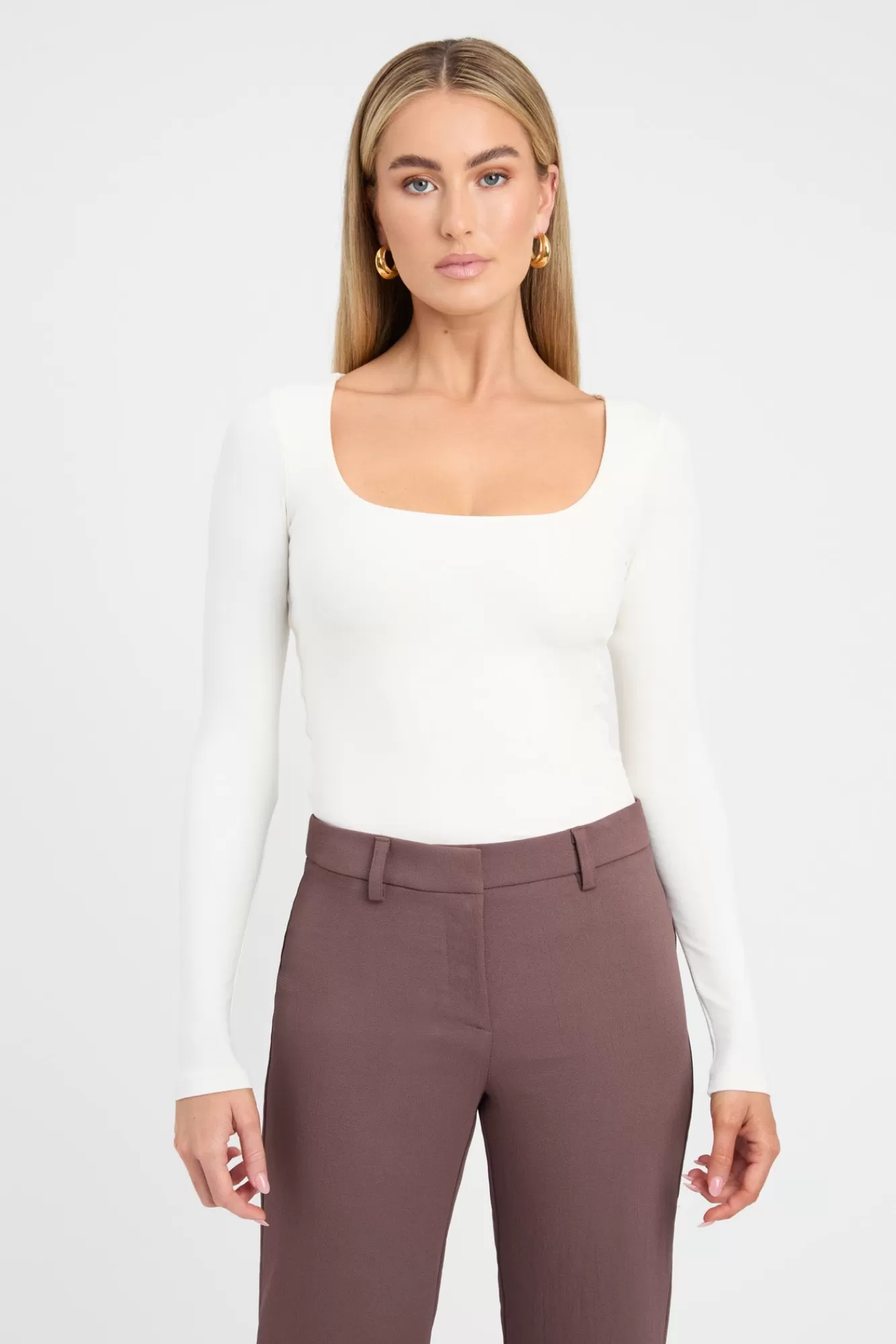 KOOKAÏ Rosie Long Sleeve Top Coconut Milk Clearance