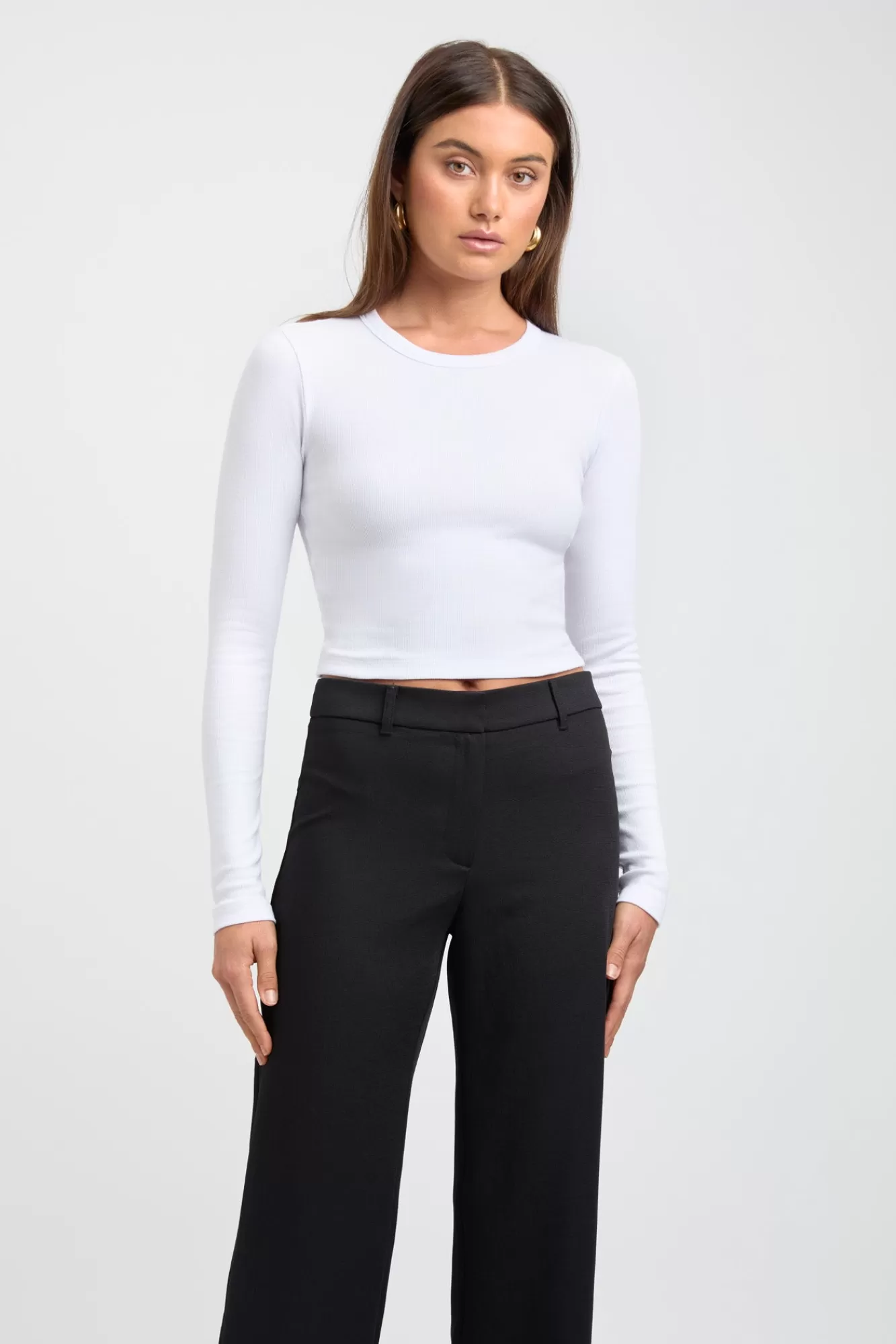 KOOKAÏ Sareh Long Sleeve Crop White Sale