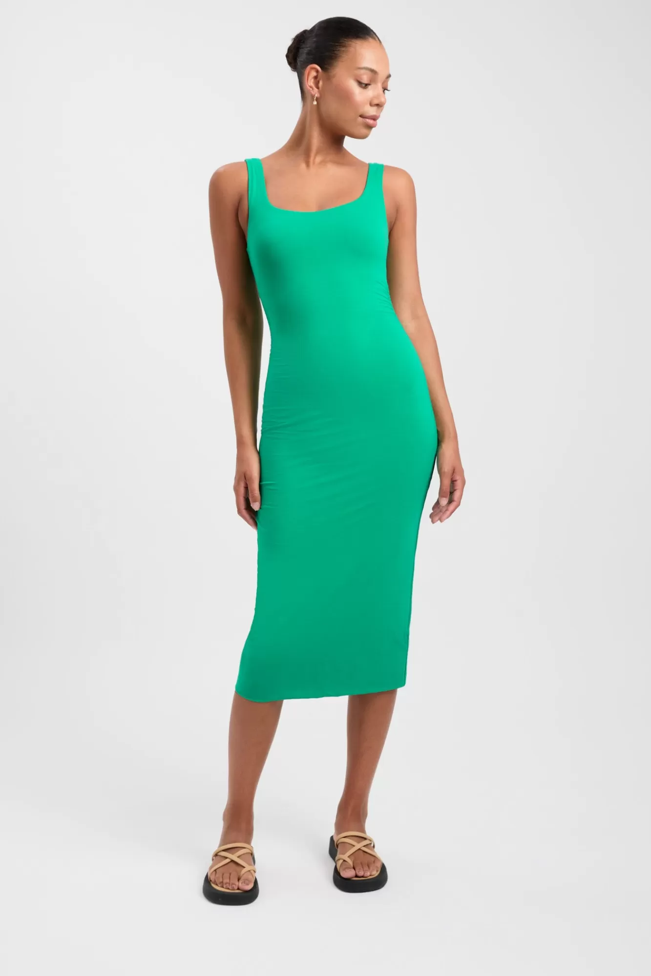 KOOKAÏ Sascha Midi Dress Island Green New