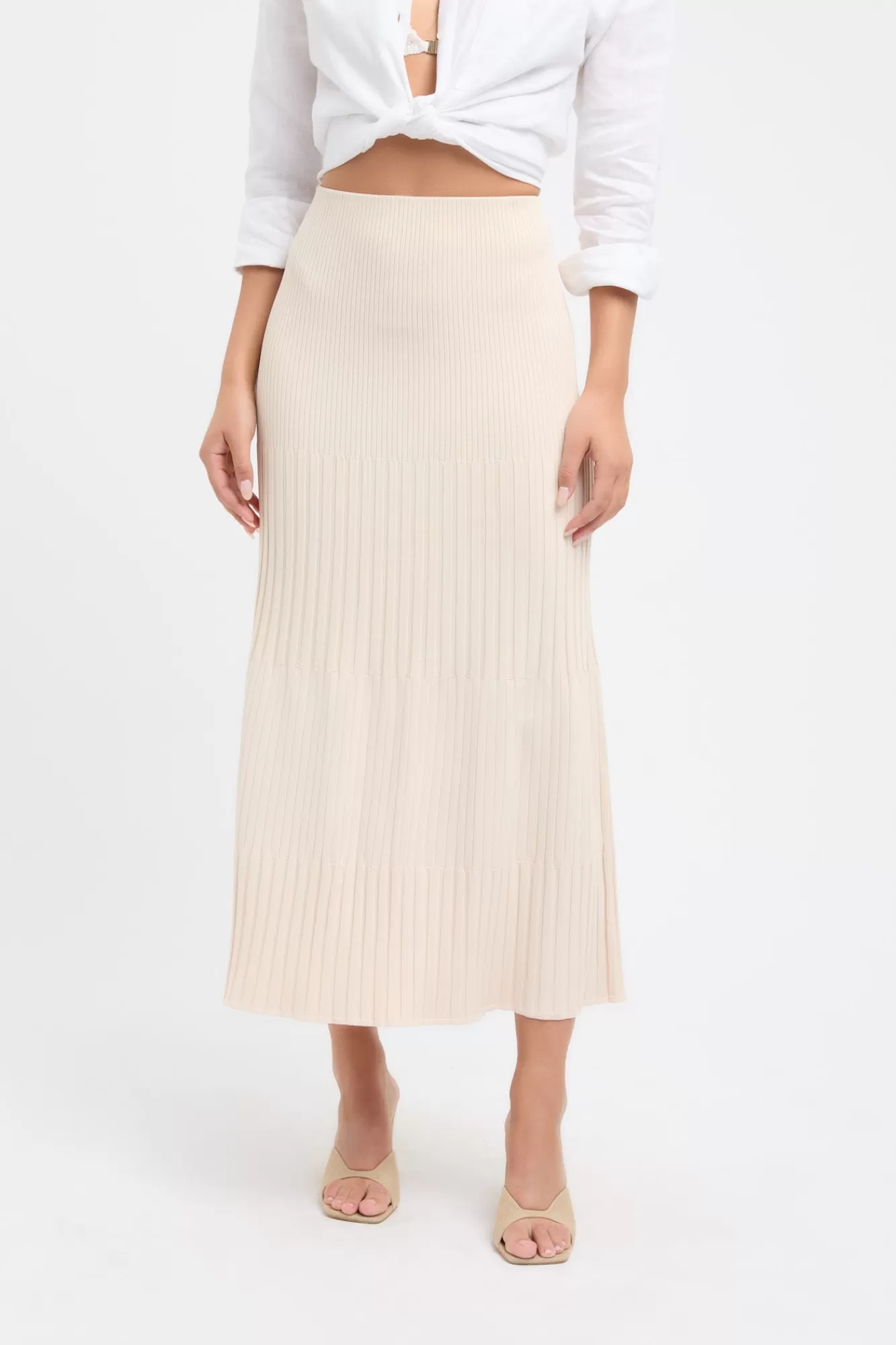 KOOKAÏ Serah Midi Skirt Cashew Outlet