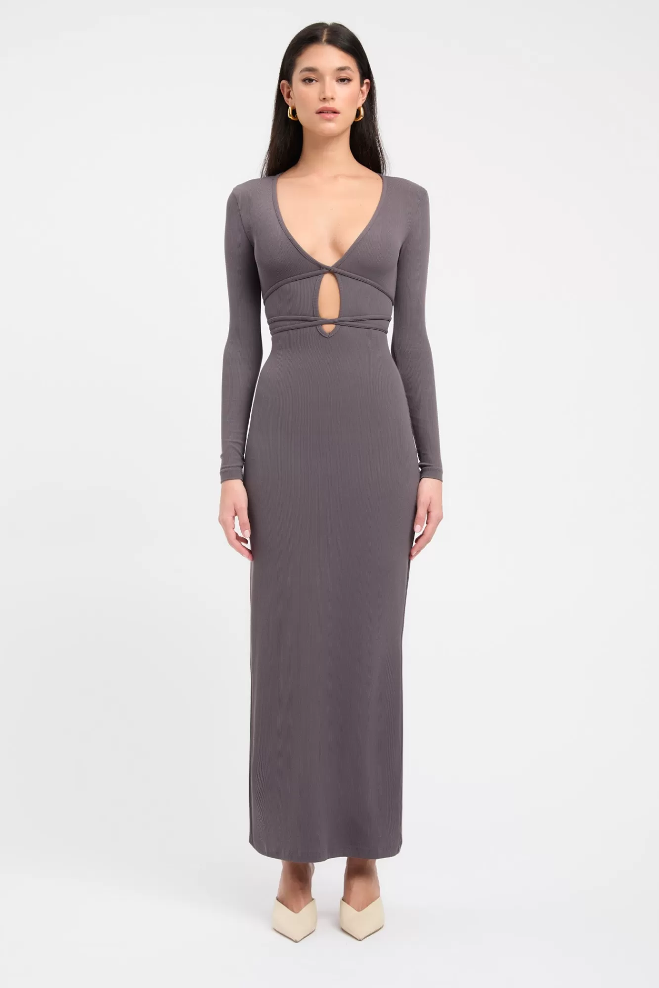 KOOKAÏ Sereya Maxi Dress Graphite New