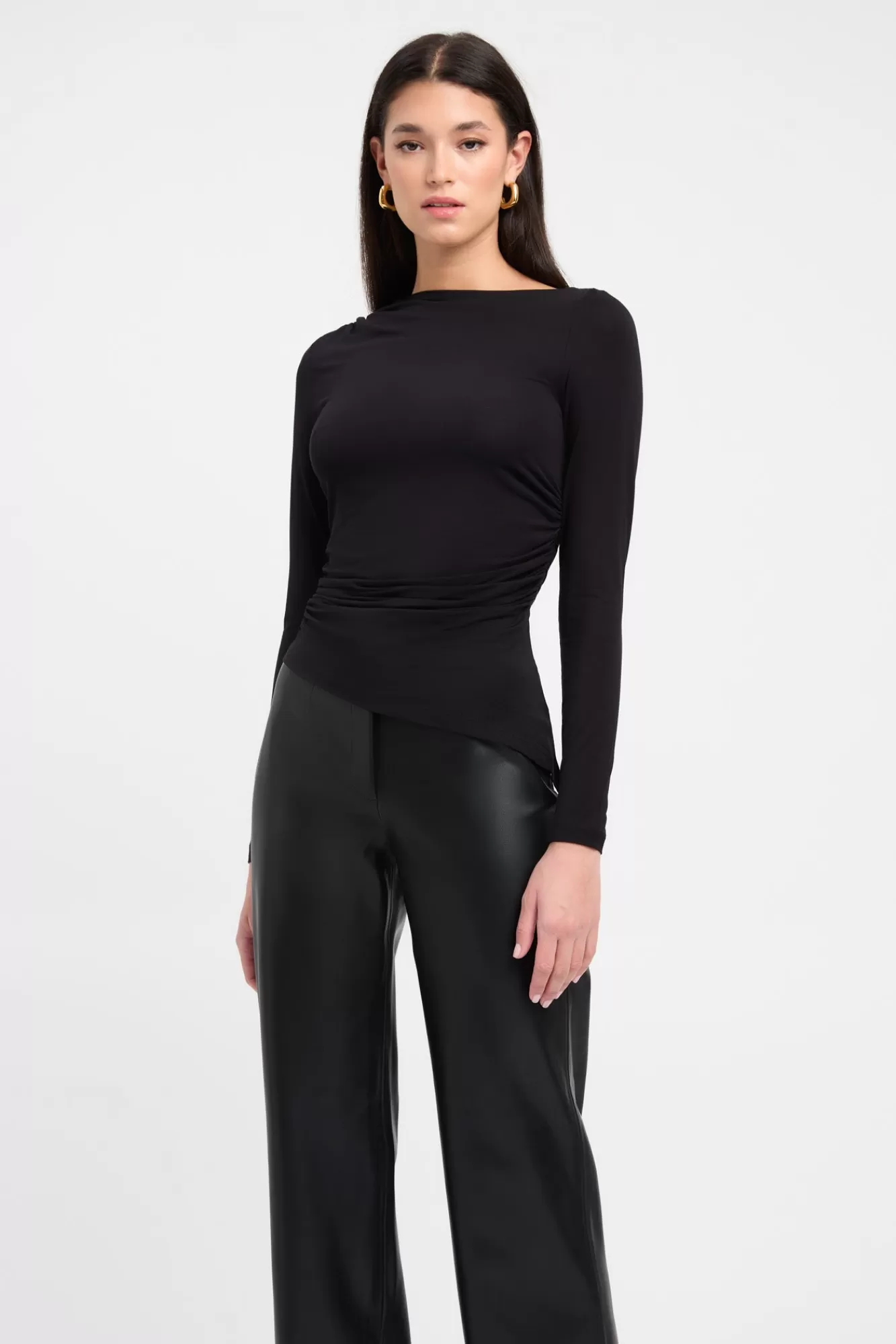 KOOKAÏ Silene Asymmetric Top Black Flash Sale