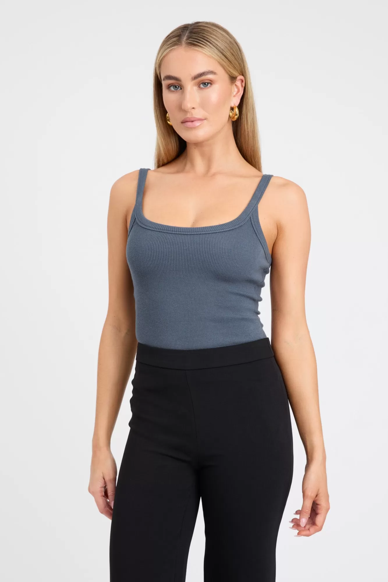 KOOKAÏ Simone Core Tank Dark Slate Flash Sale