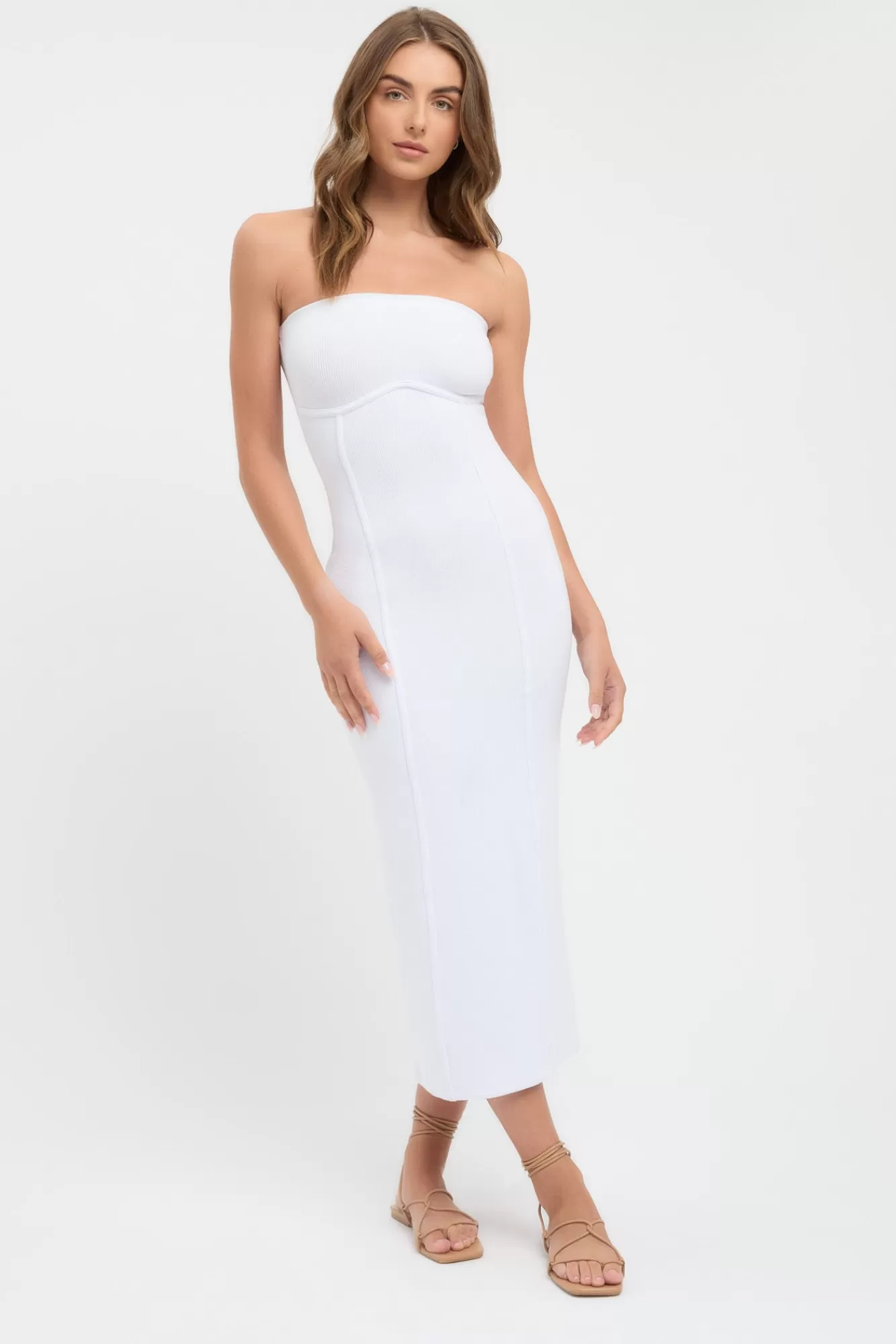 KOOKAÏ Staple Bind Dress White Discount