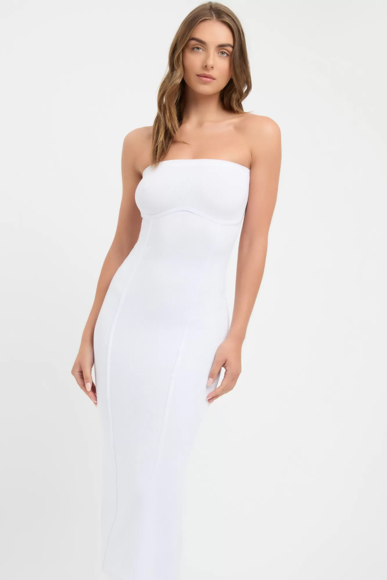 KOOKAÏ Staple Bind Dress White Discount