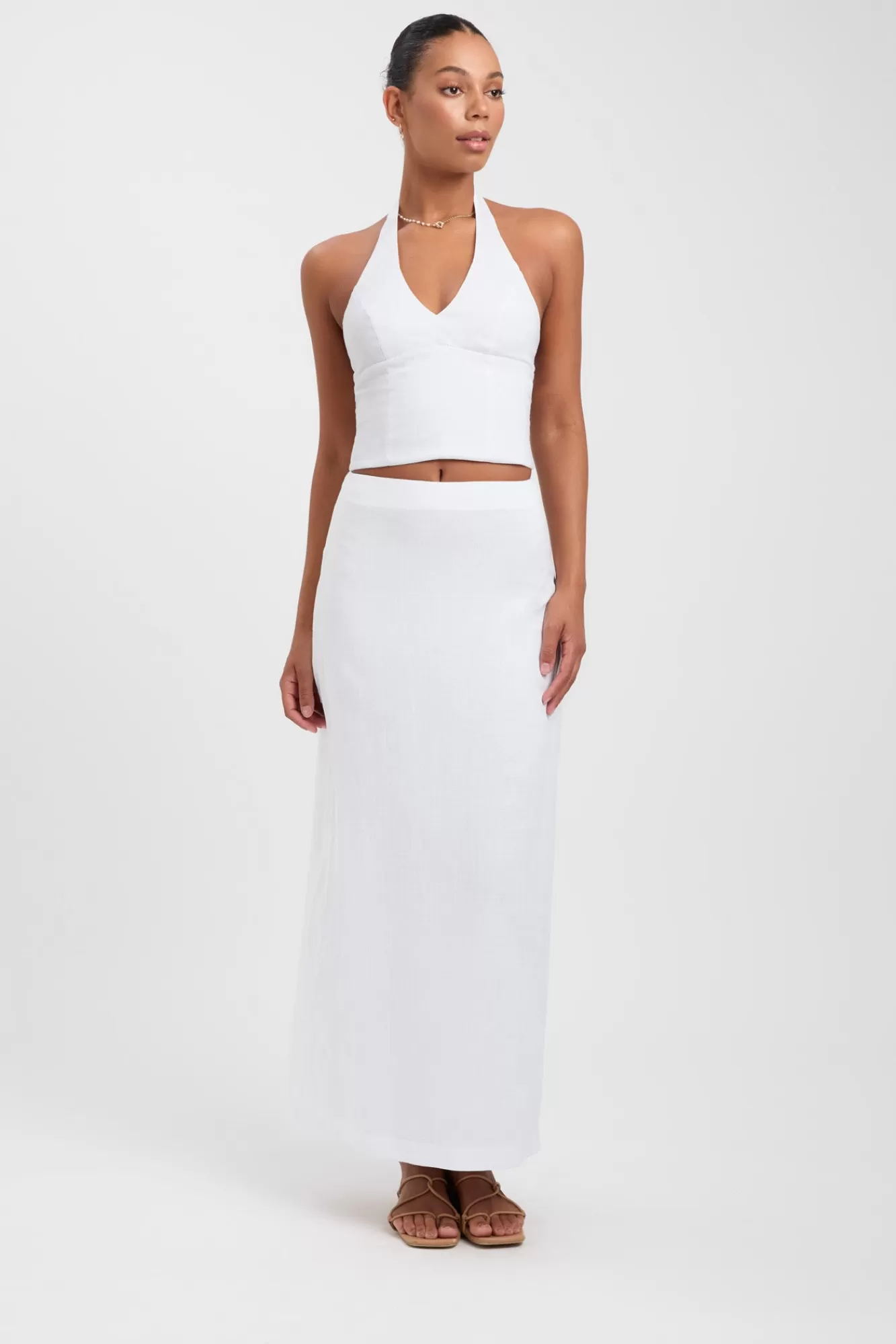 KOOKAÏ Tahiti Midi Skirt White Best Sale