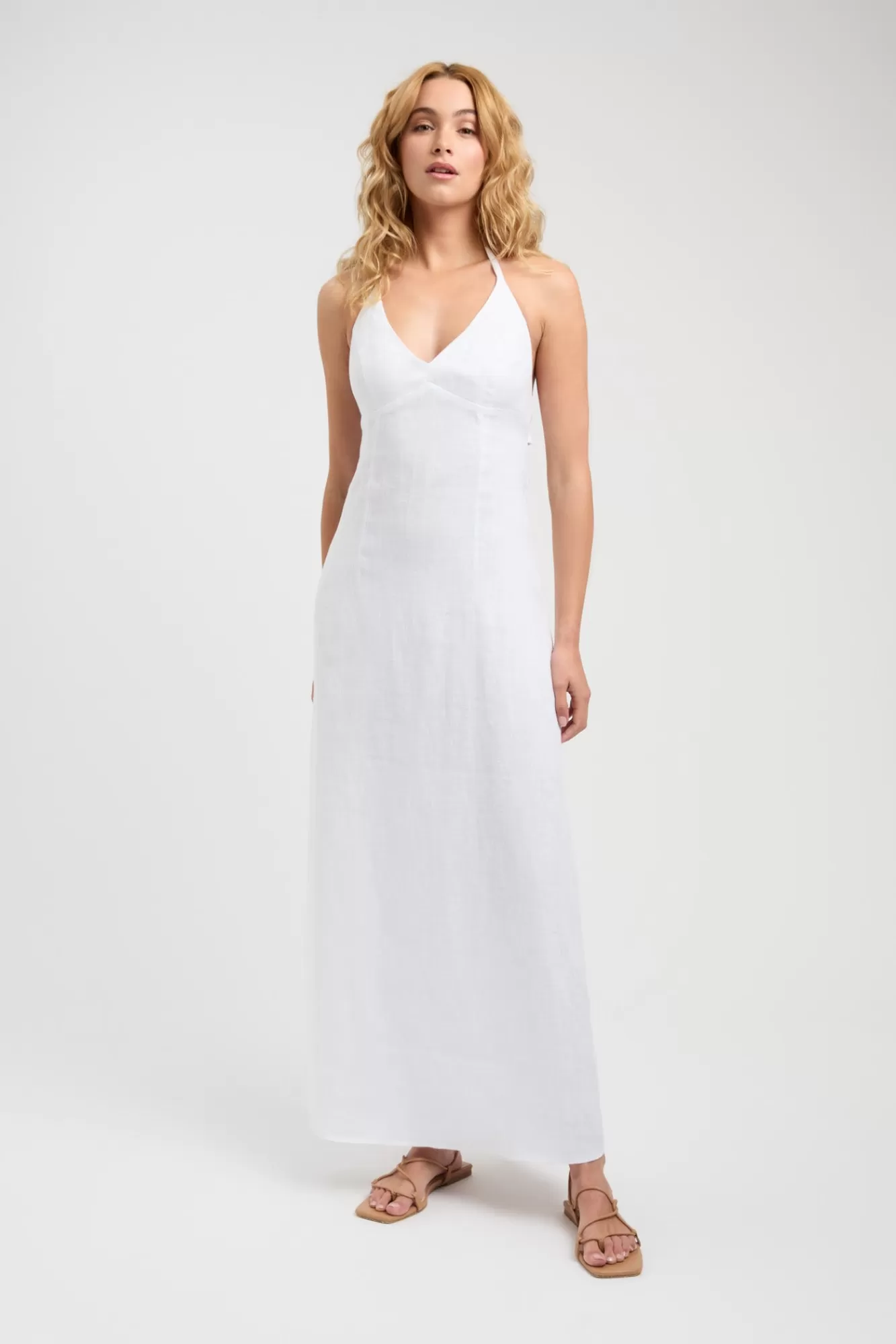 KOOKAÏ Tahiti Tied Halter Dress White Cheap