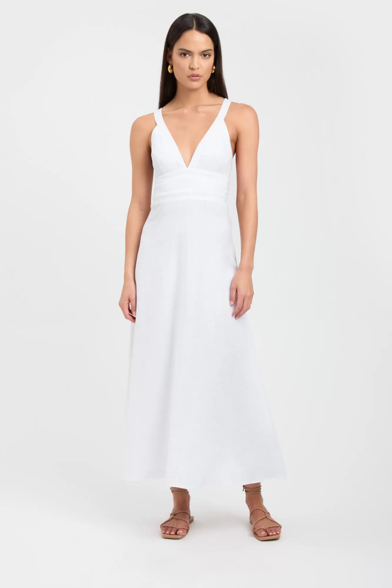 KOOKAÏ Tahiti Vee Dress White Discount