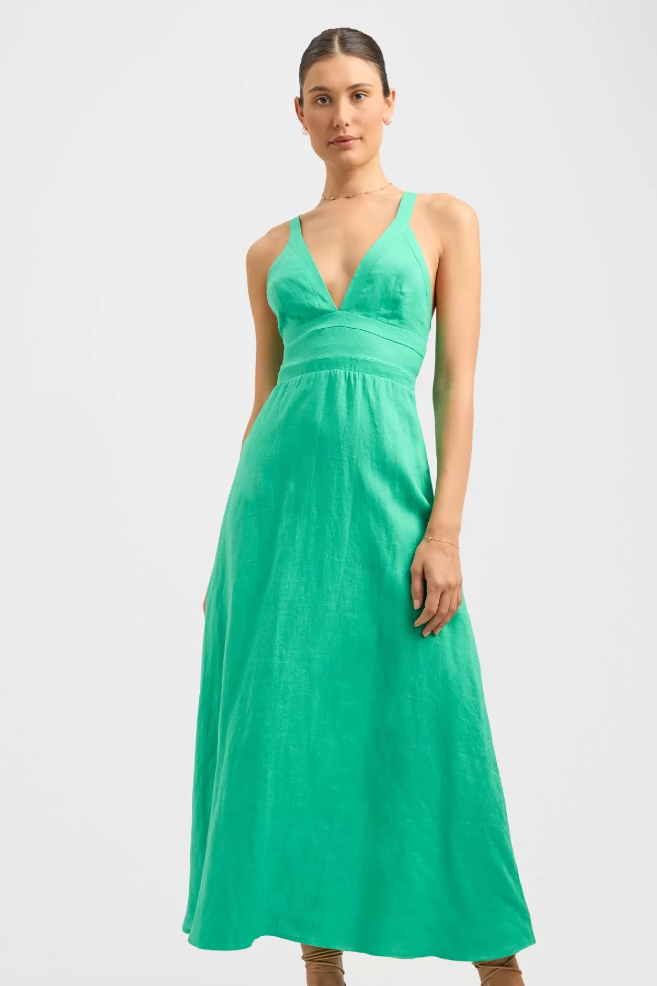 KOOKAÏ Tahiti Vee Dress Island Green Hot