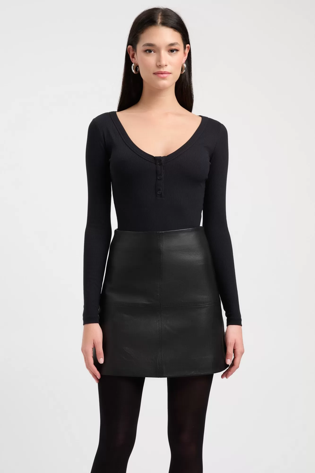 KOOKAÏ Tara Button Up Top Black Cheap