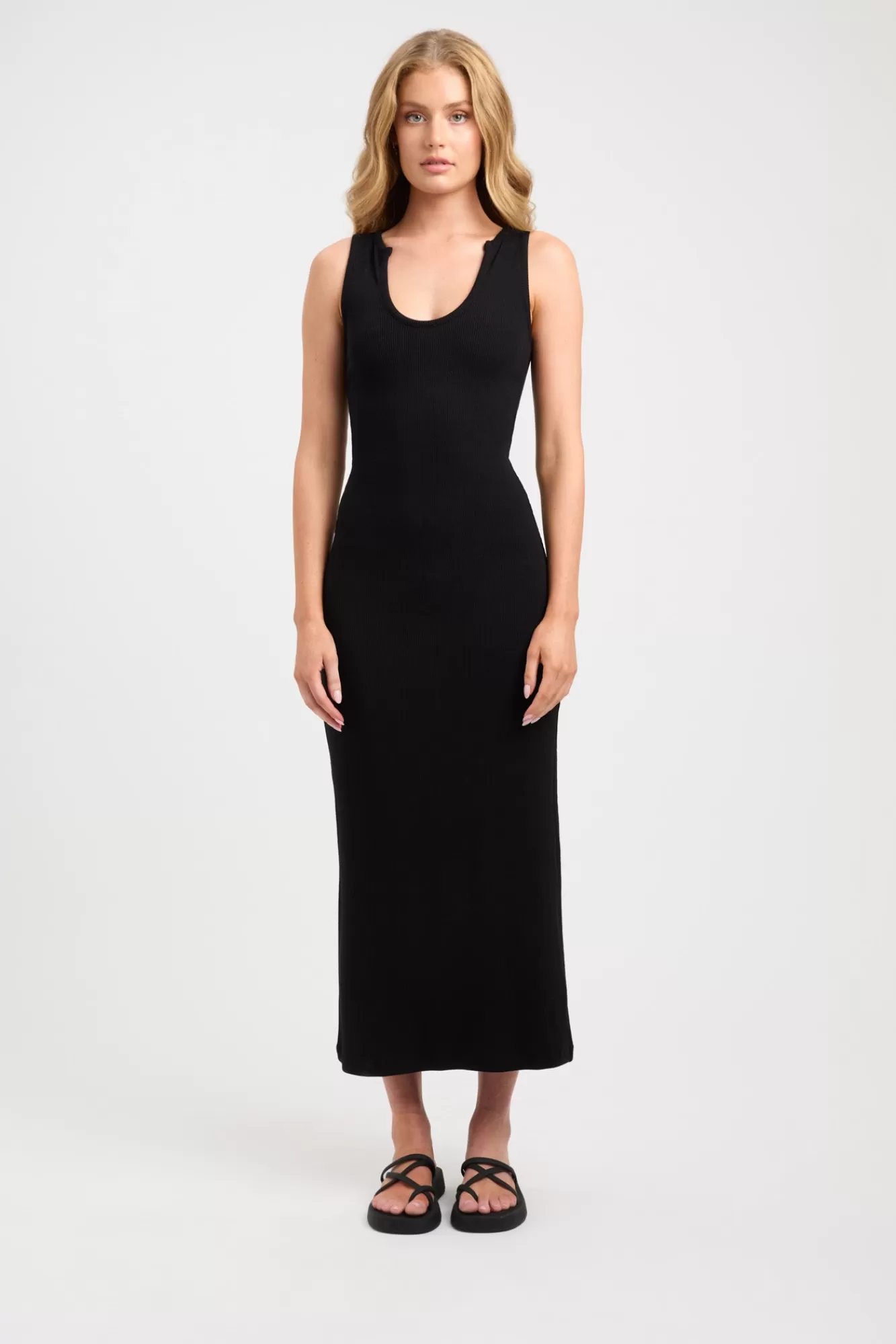 KOOKAÏ Tate Scoop Midi Dress Black Outlet