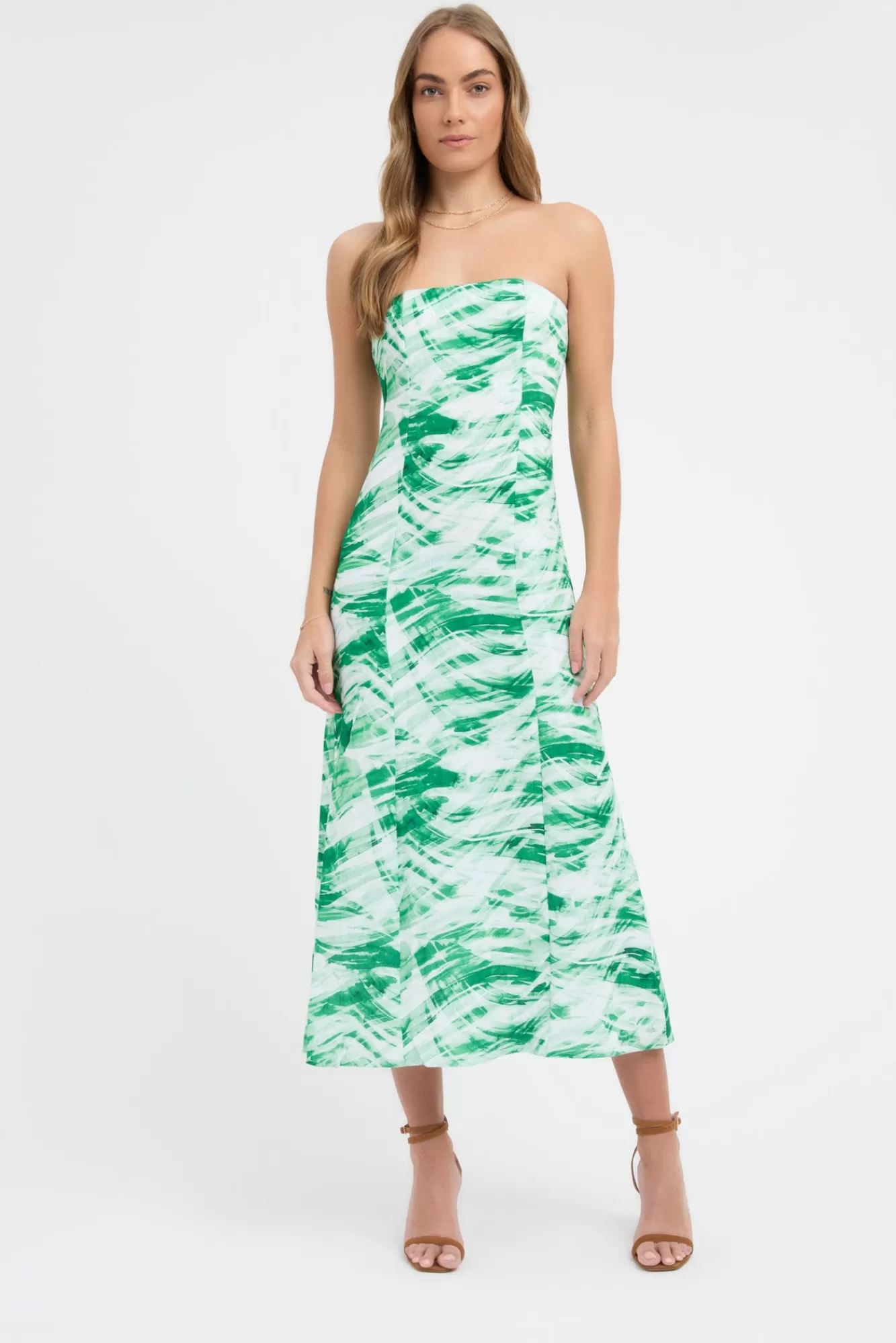 KOOKAÏ Tori Strapless Dress Green Clearance