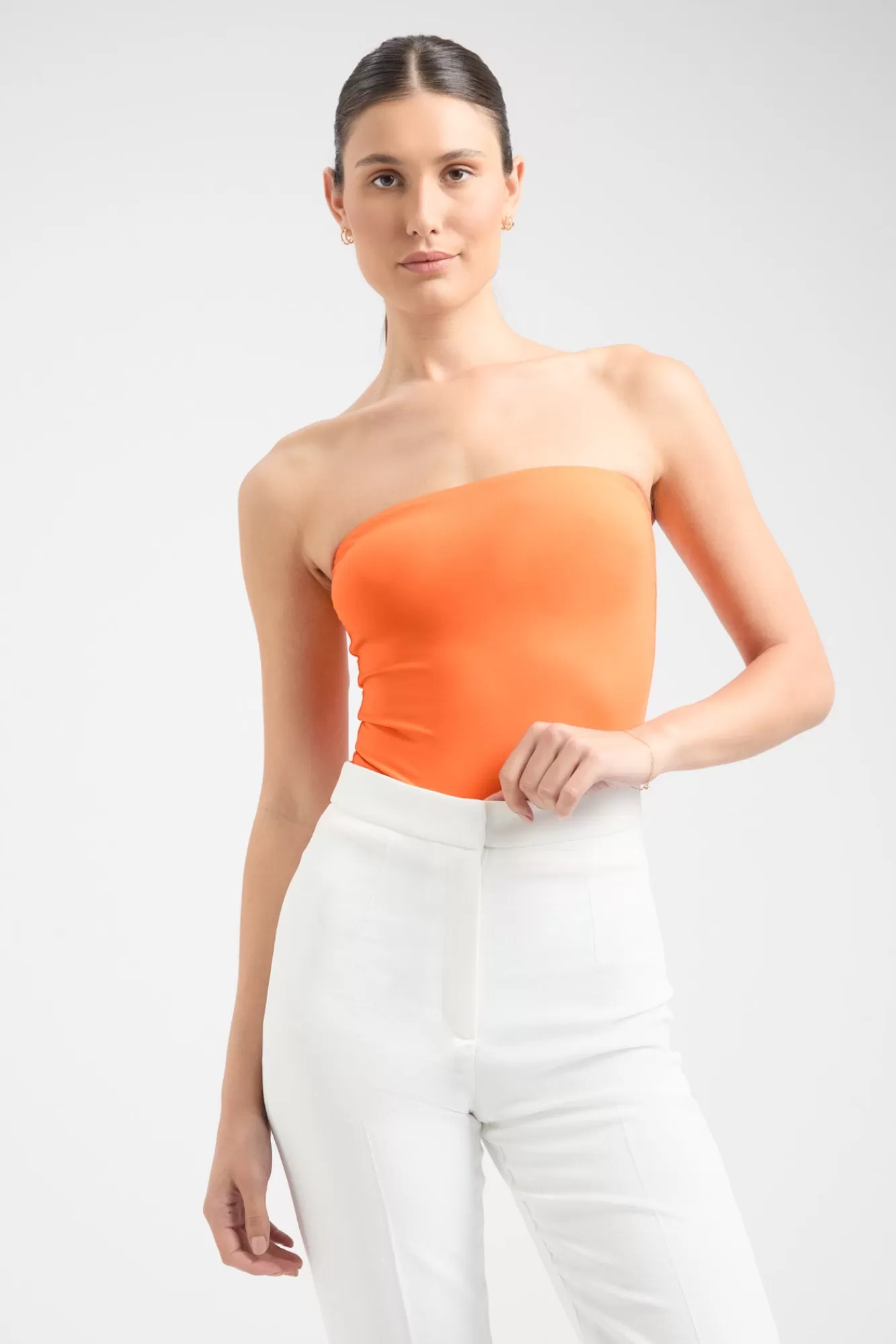 KOOKAÏ Vita Strapless Top Citrus Orange Shop