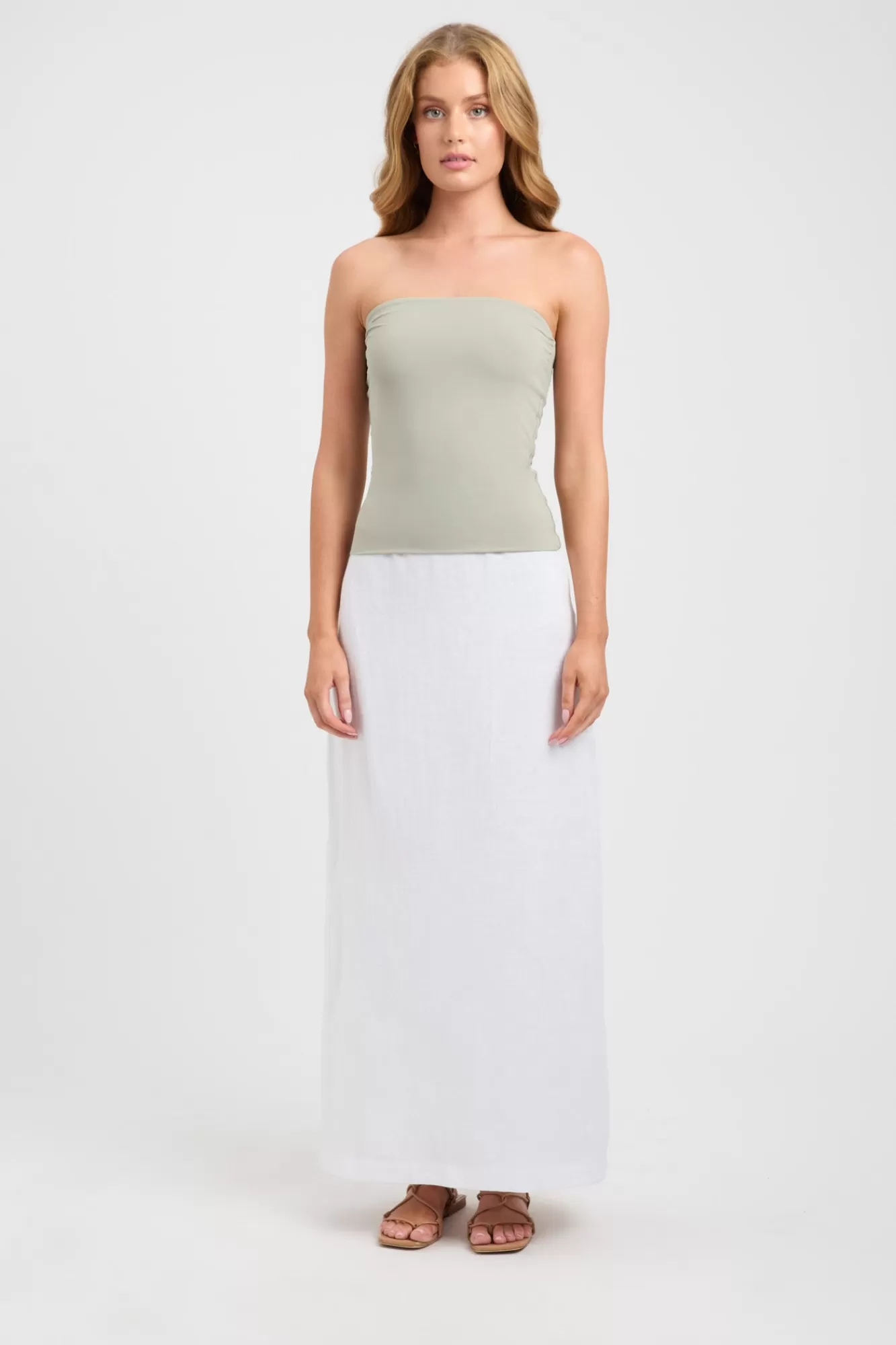 KOOKAÏ Vita Strapless Top Olive Smoke Online